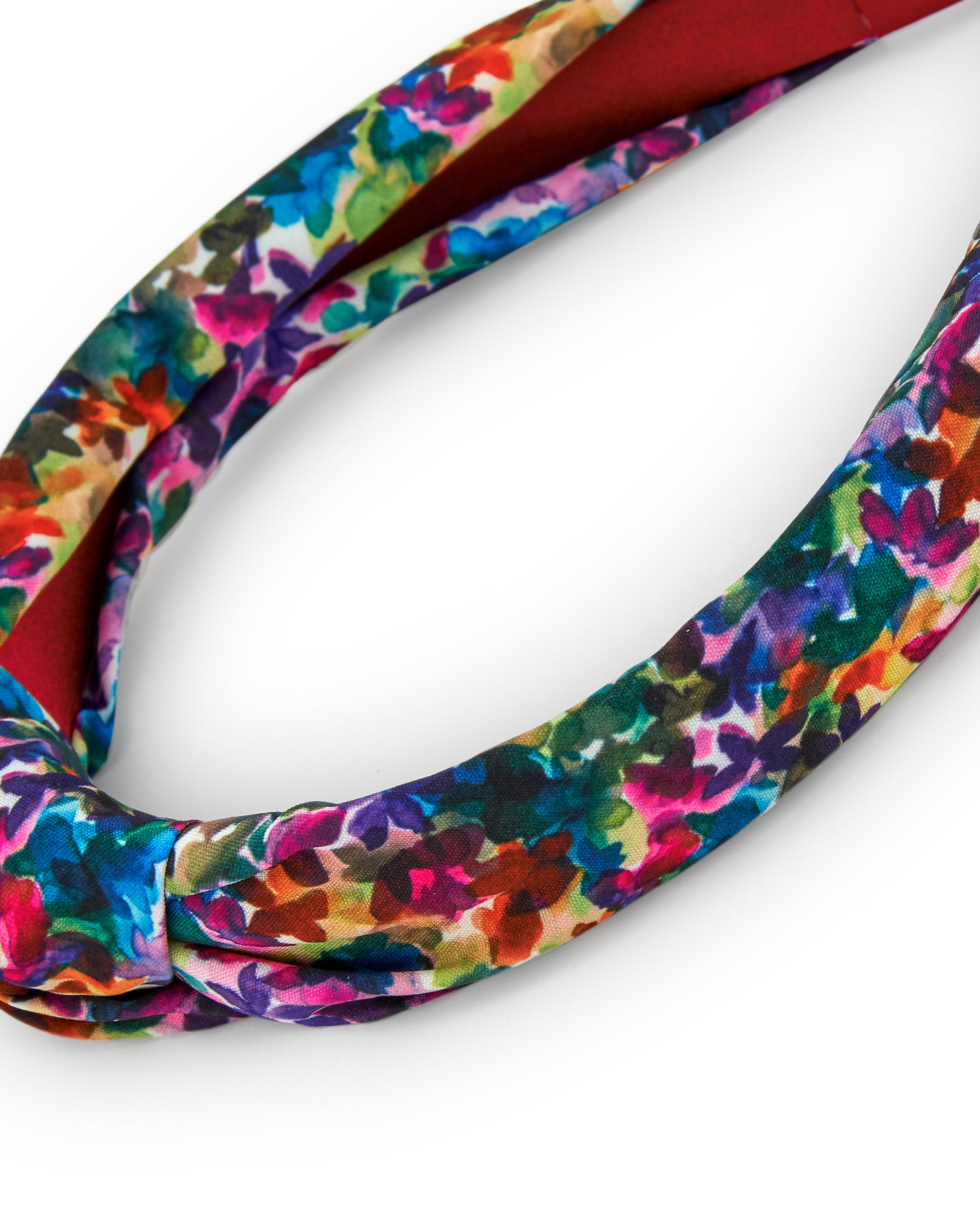 Diadema acolchada con estampado floral multicolor para niña