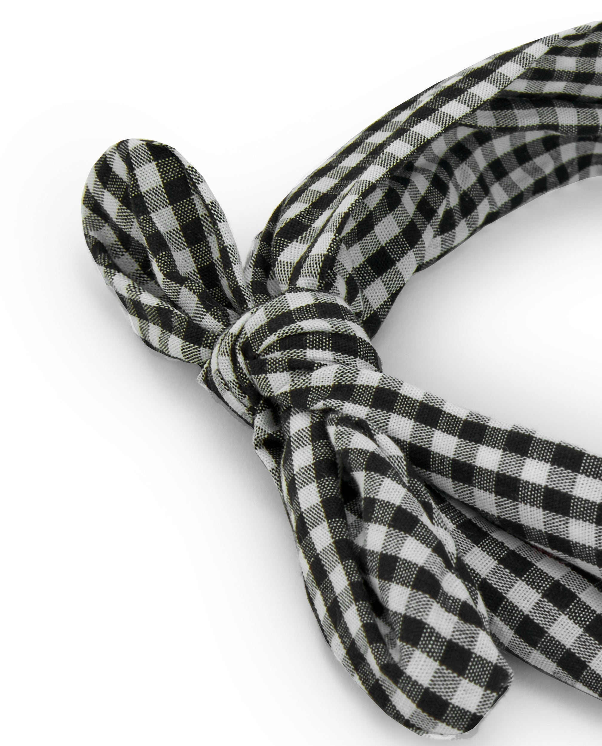 Diadema de tela con estampado de cuadros vichy para niña