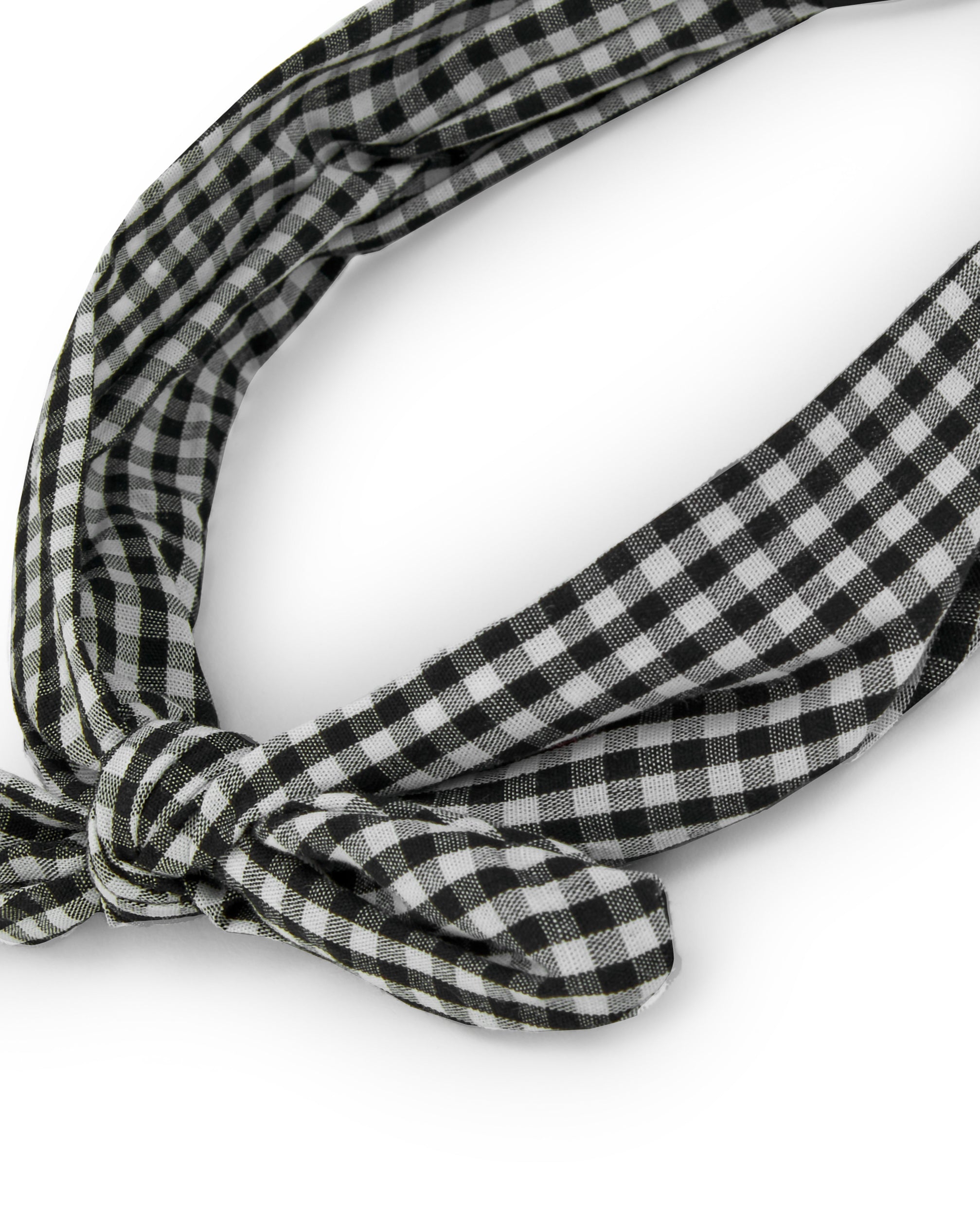 Diadema de tela con estampado de cuadros vichy para niña