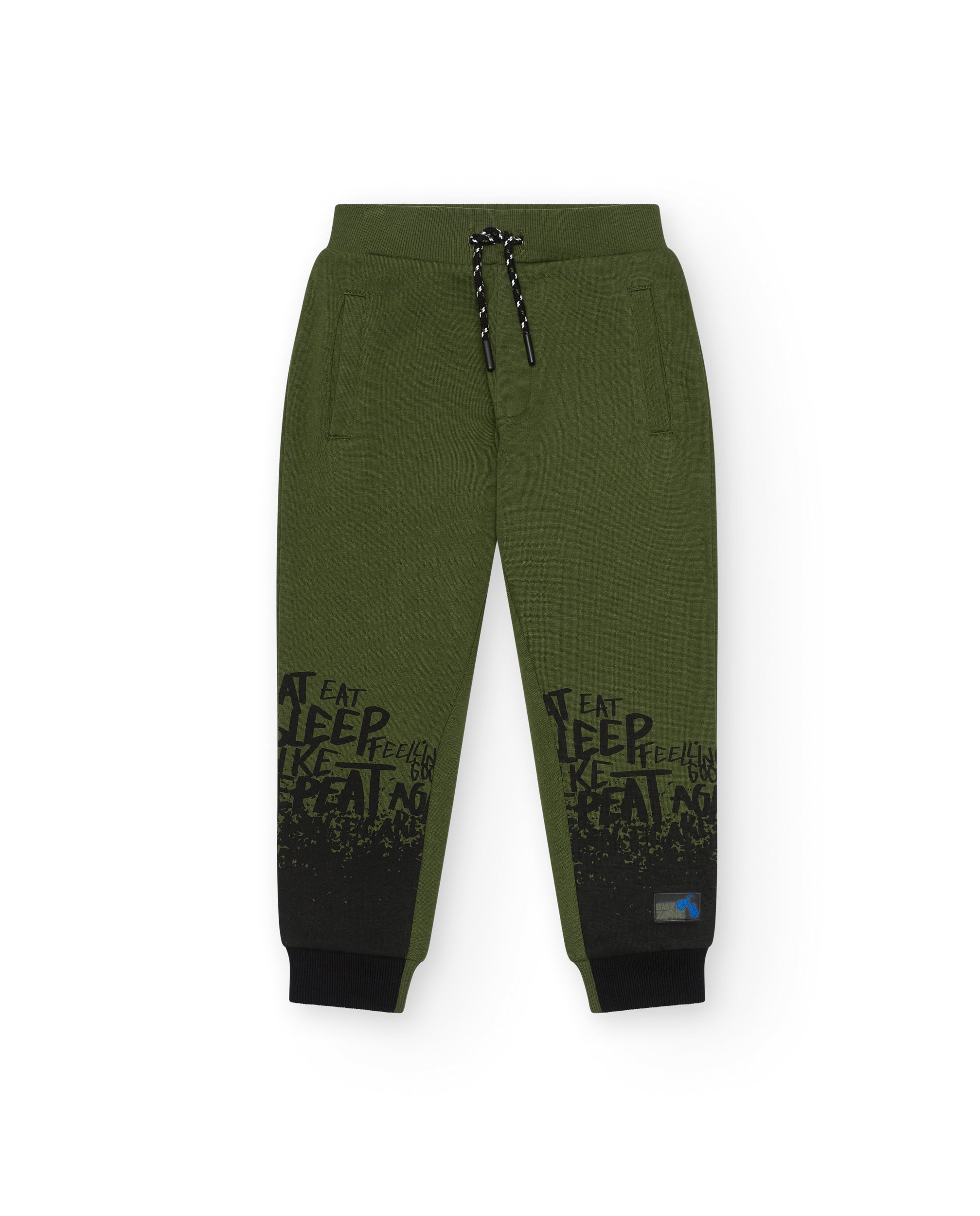 Pantalón verde con estampado gráfico para niño de la colección