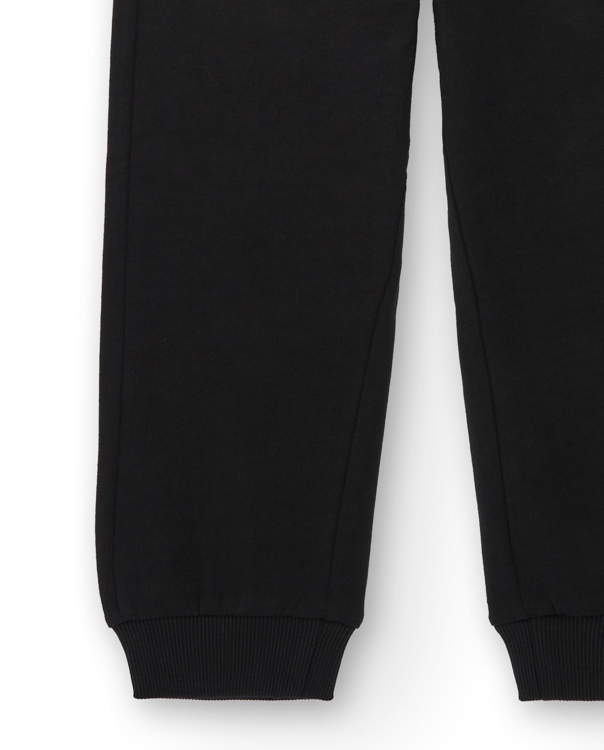 Pantalón jogger niño en negro con cordón bicolor ajustable