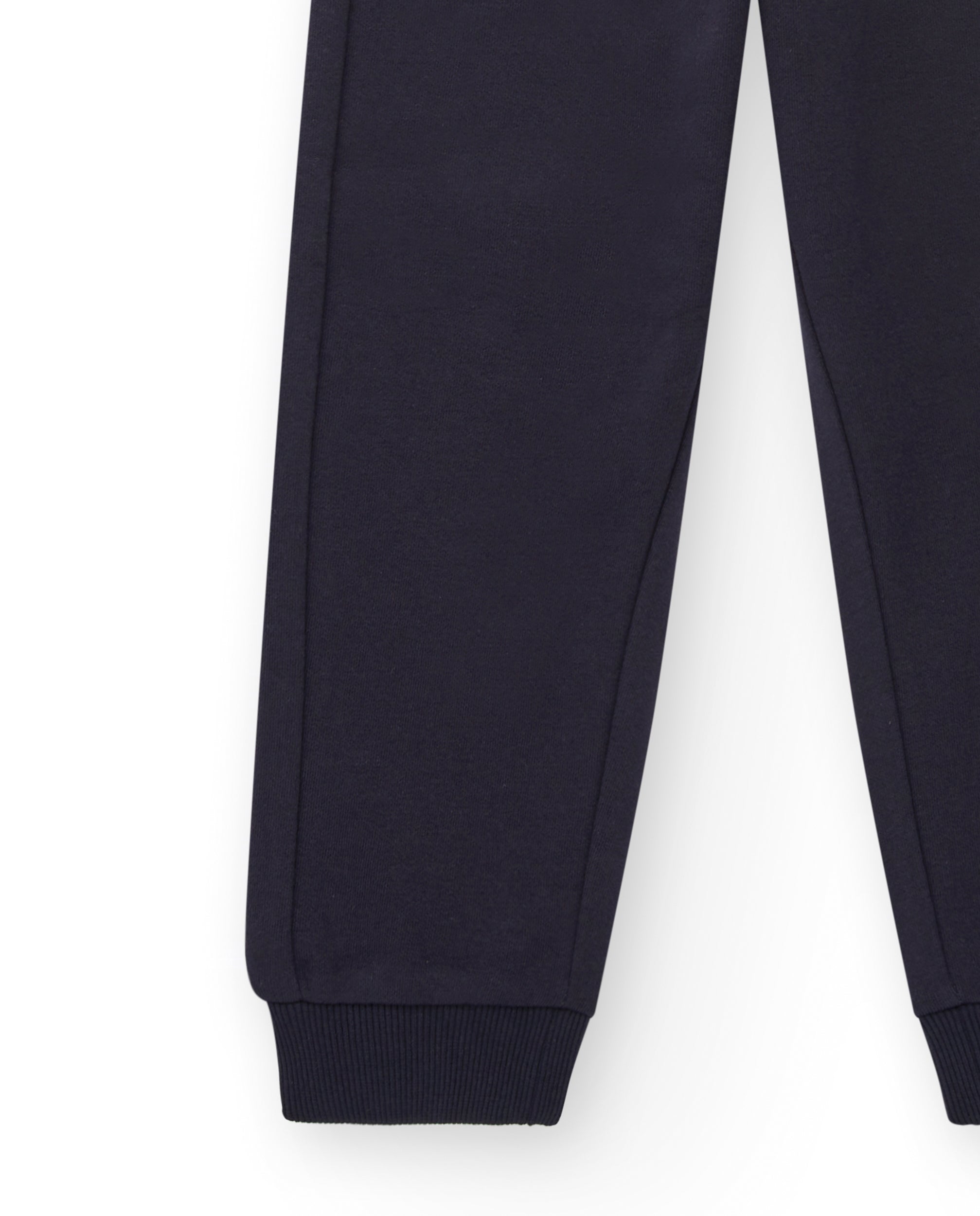 Pantalón jogger niño en azul marino con cordón bicolor