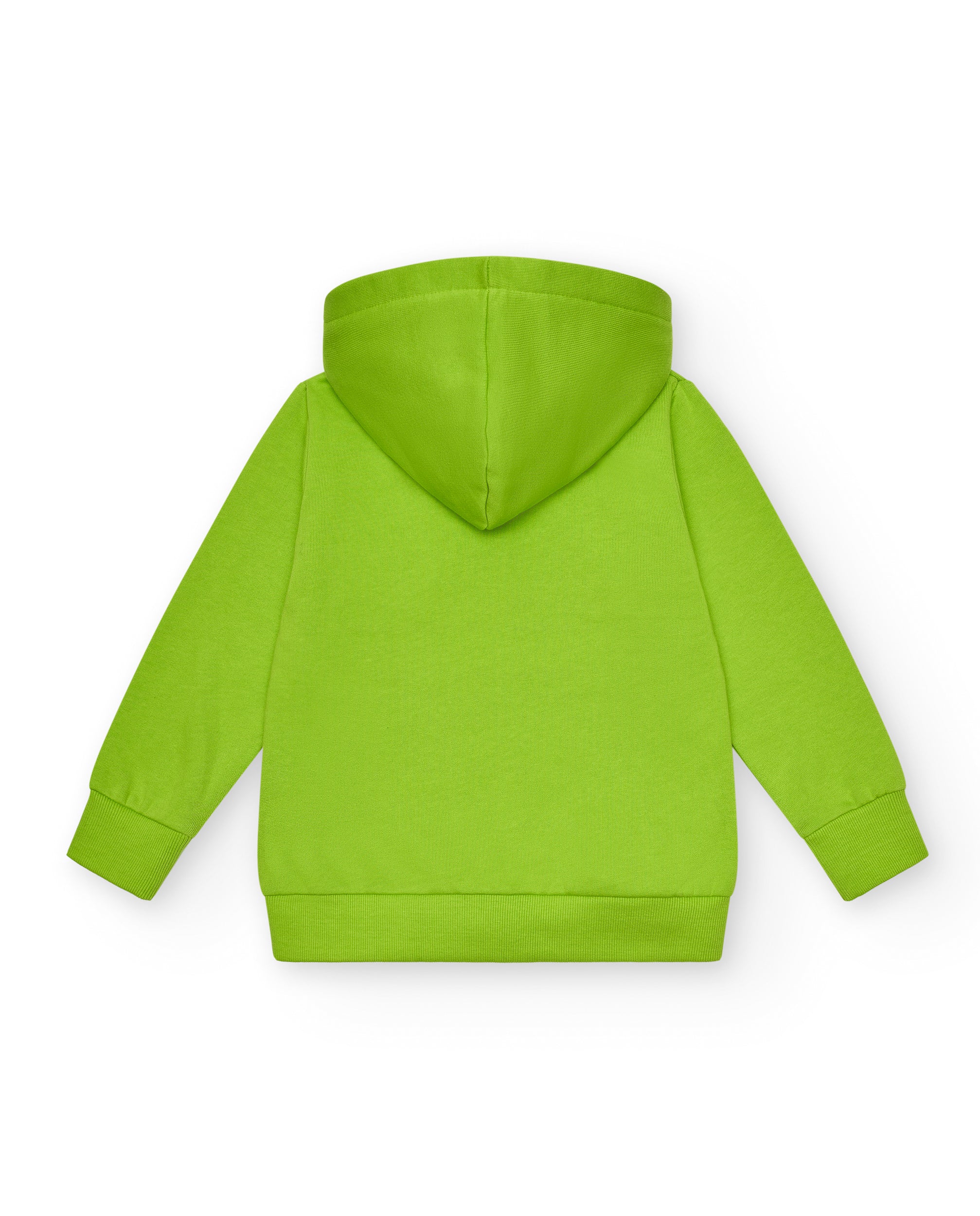 Sudadera con capucha verde y detalles gráficos para niño de la