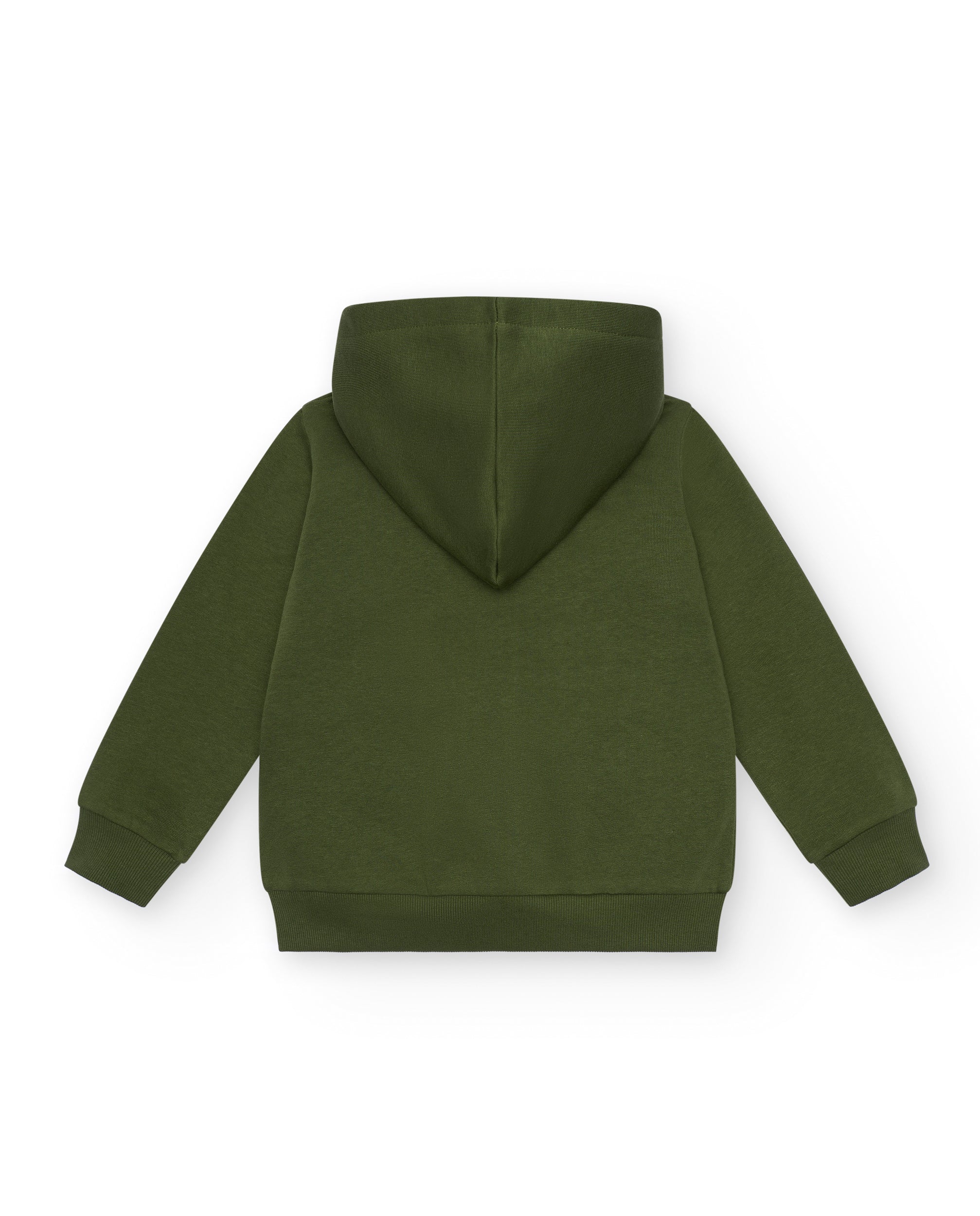 Sudadera verde con capucha y estampado gráfico para niño de la