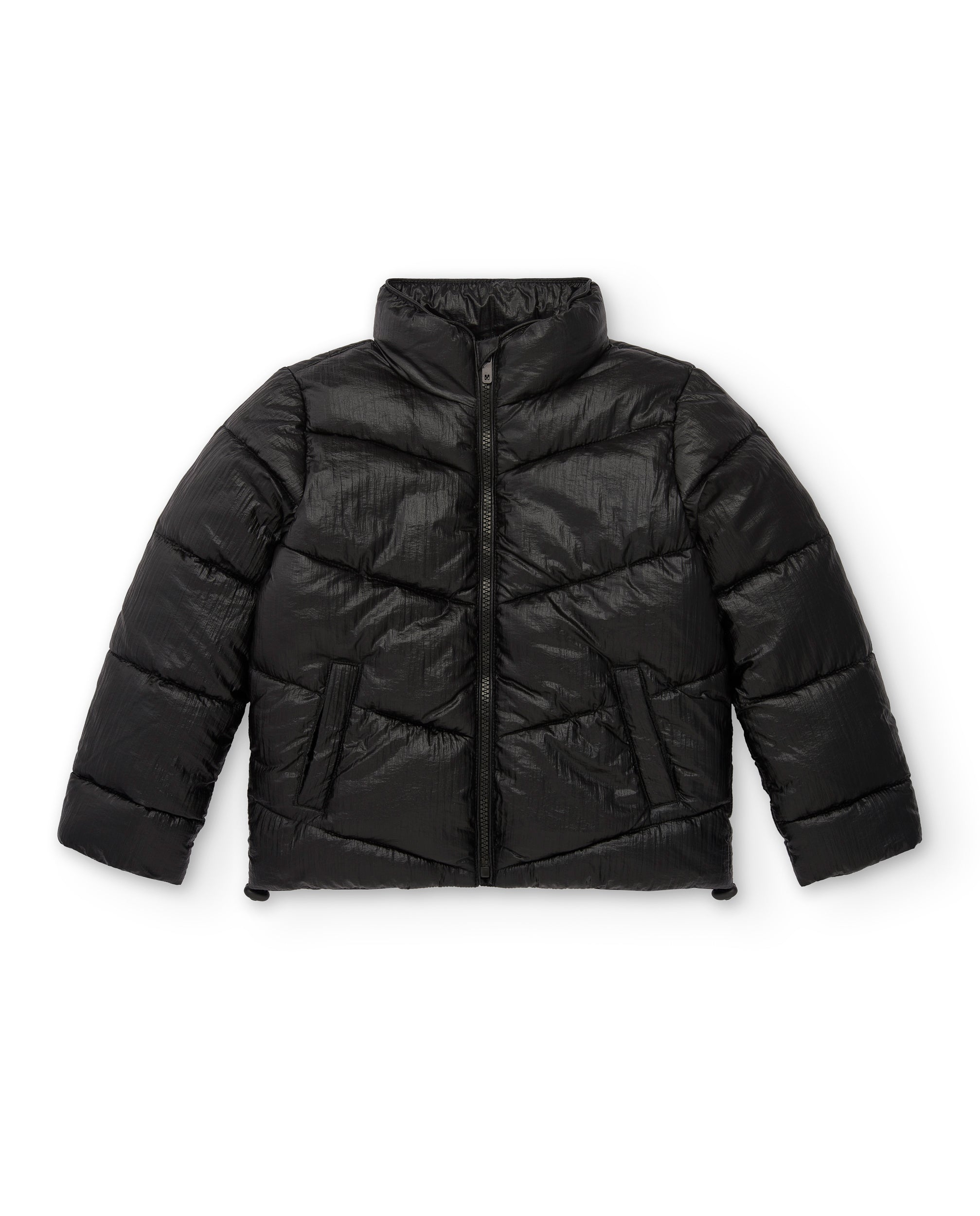 Chaqueta acolchada en negro para niña de la colección Dive into