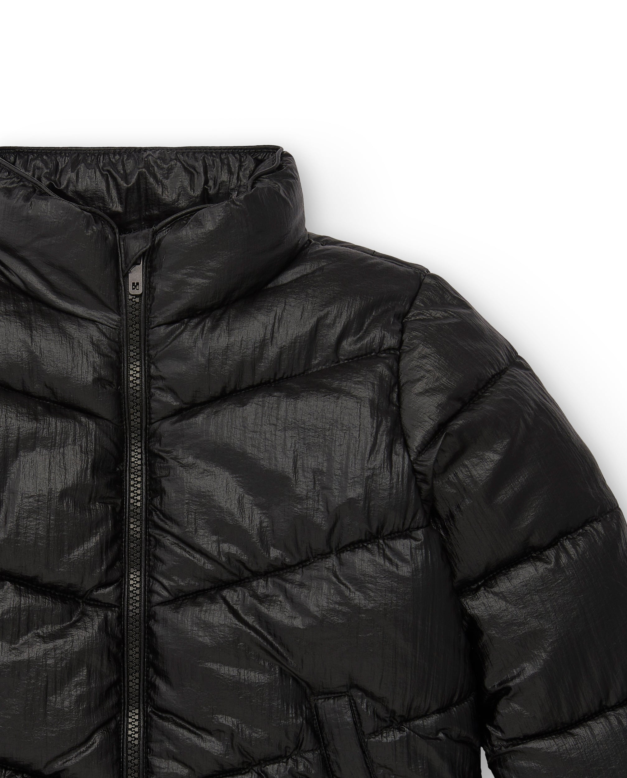 Chaqueta acolchada en negro para niña de la colección Dive into