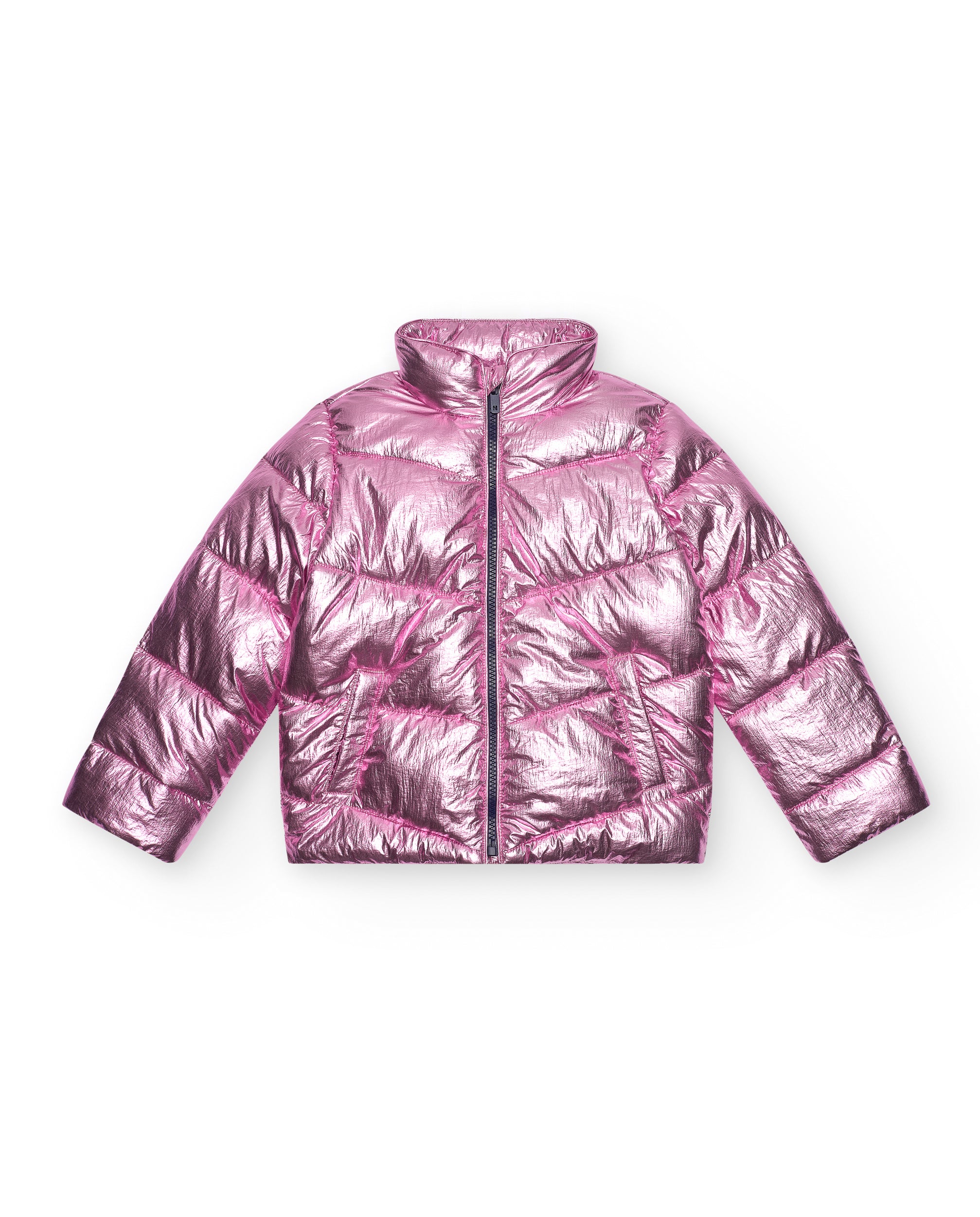 Chaqueta acolchada metálica rosa para niña colección Galactic