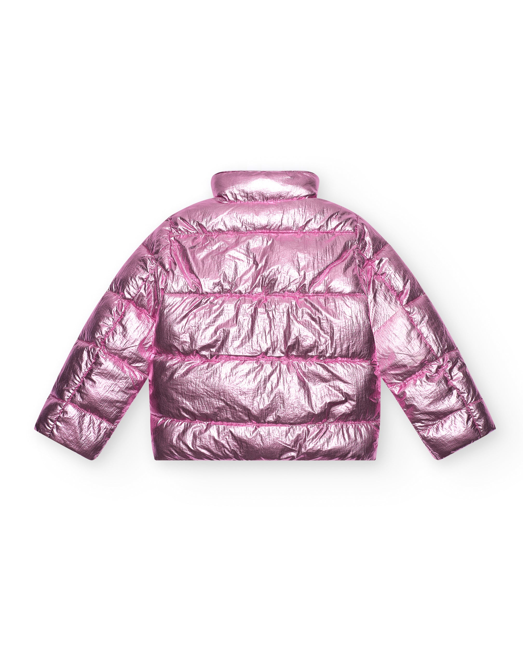 Chaqueta acolchada metálica rosa para niña colección Galactic