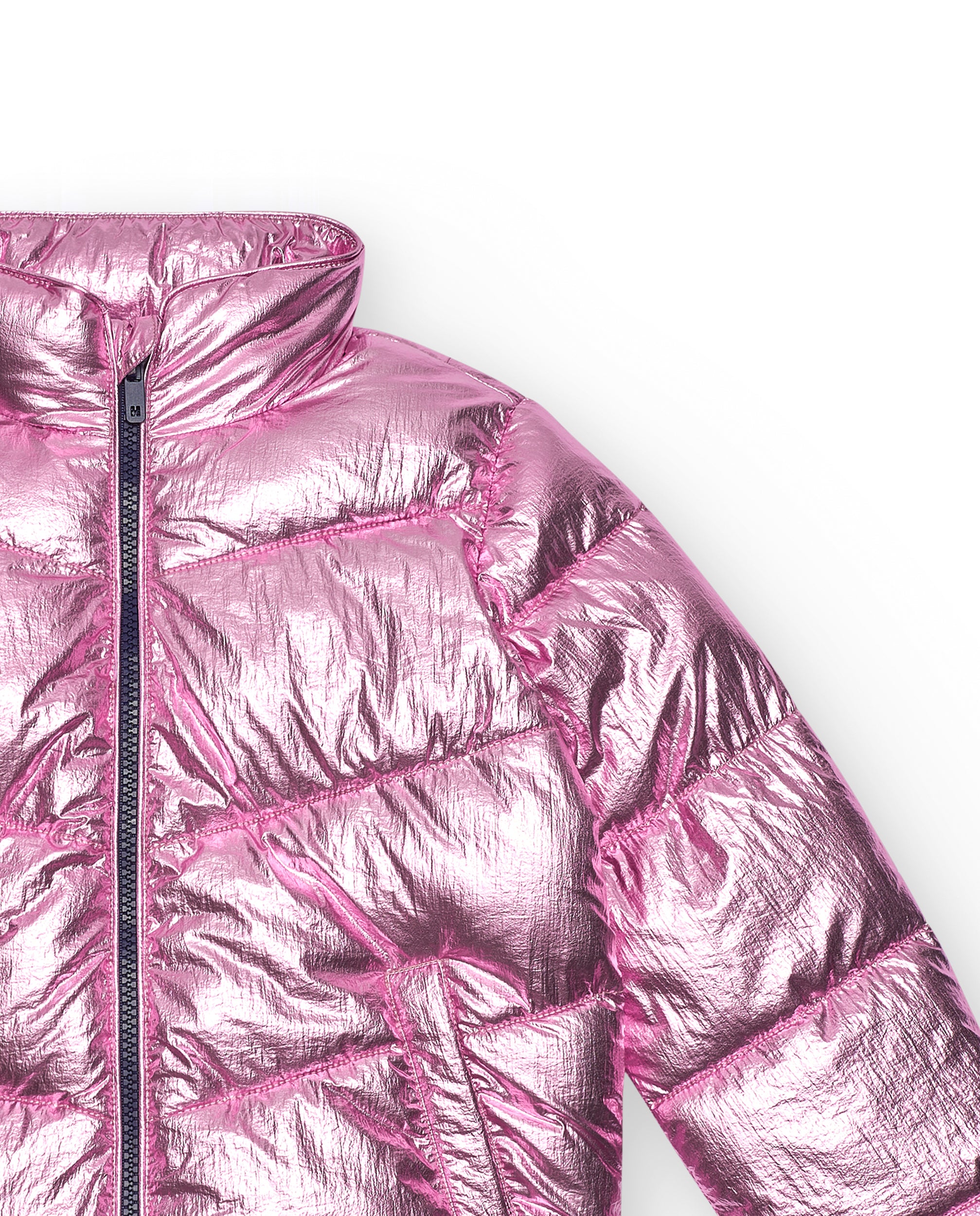 Chaqueta acolchada metálica rosa para niña colección Galactic