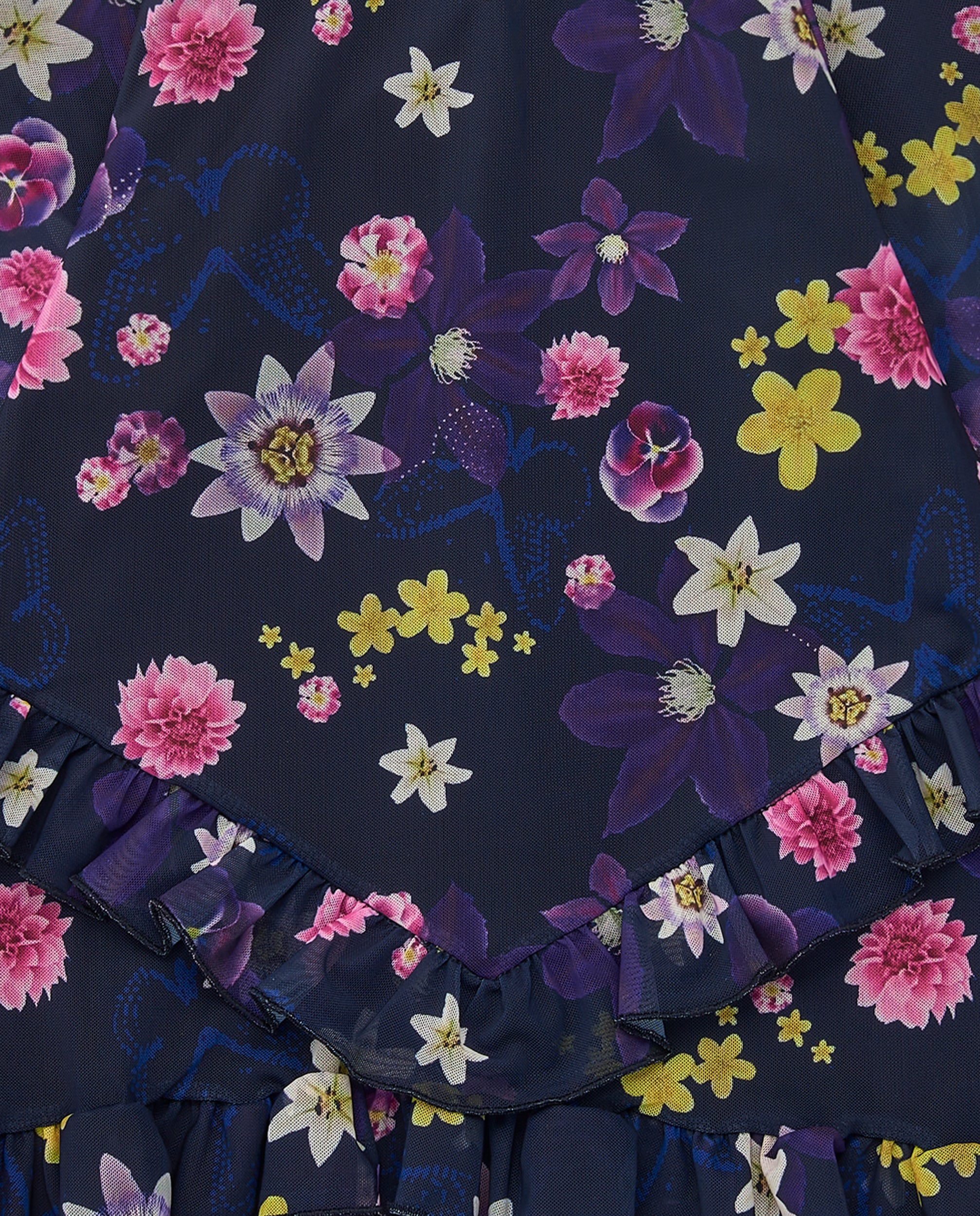 Vestido estampado floral para niña colección Galactic Garden