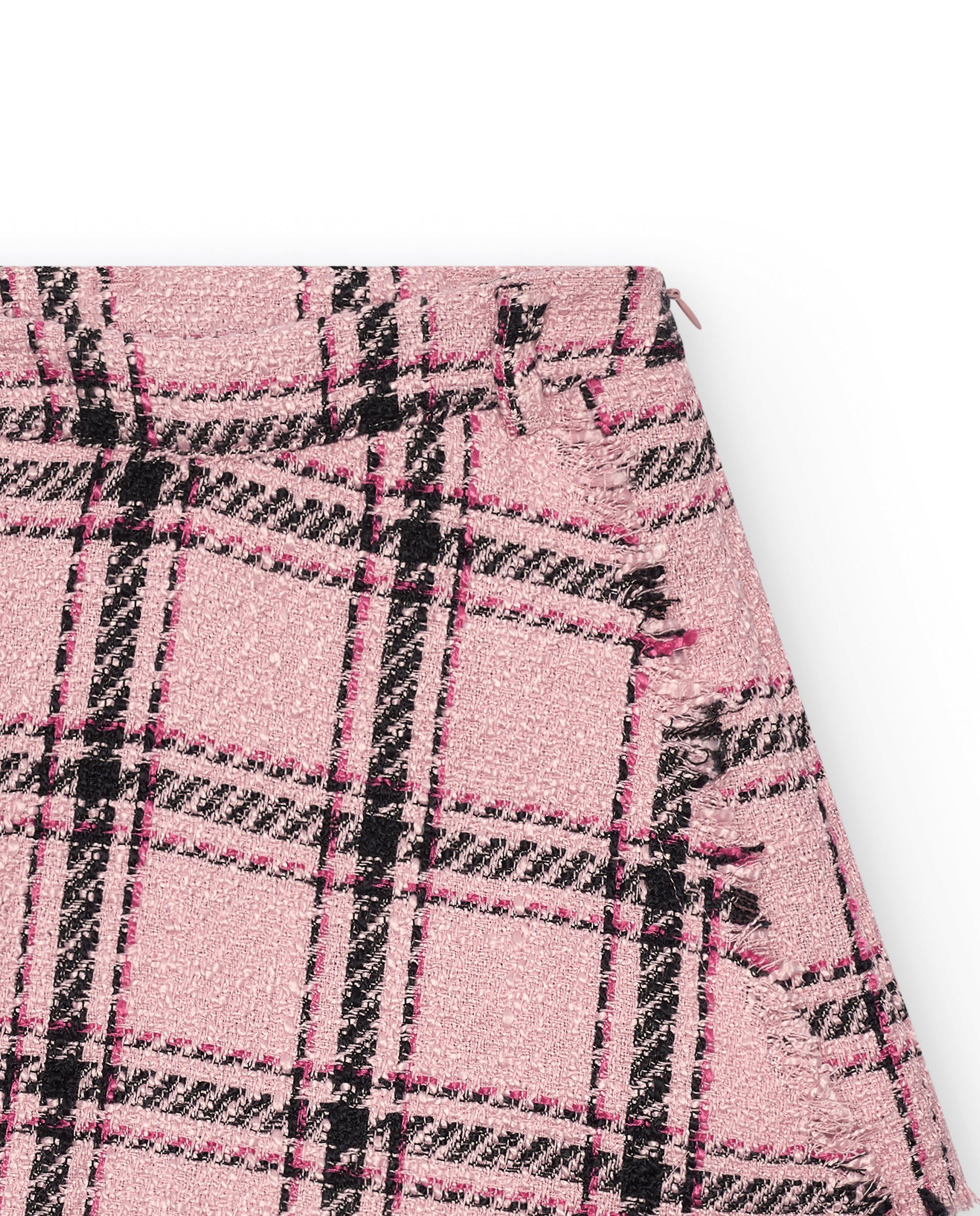 Falda de cuadros en tonos rosa para niña de la colección