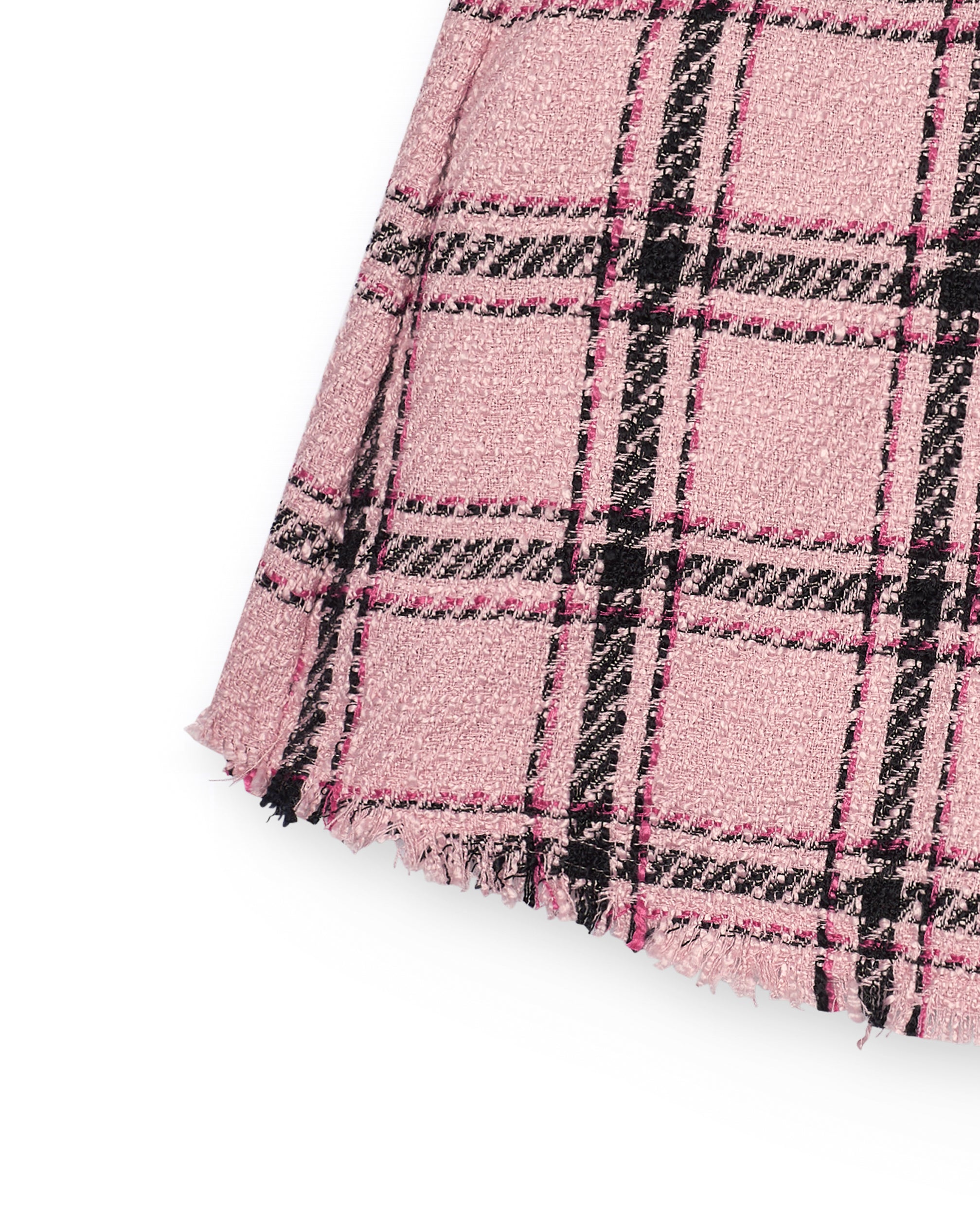 Falda de cuadros en tonos rosa para niña de la colección