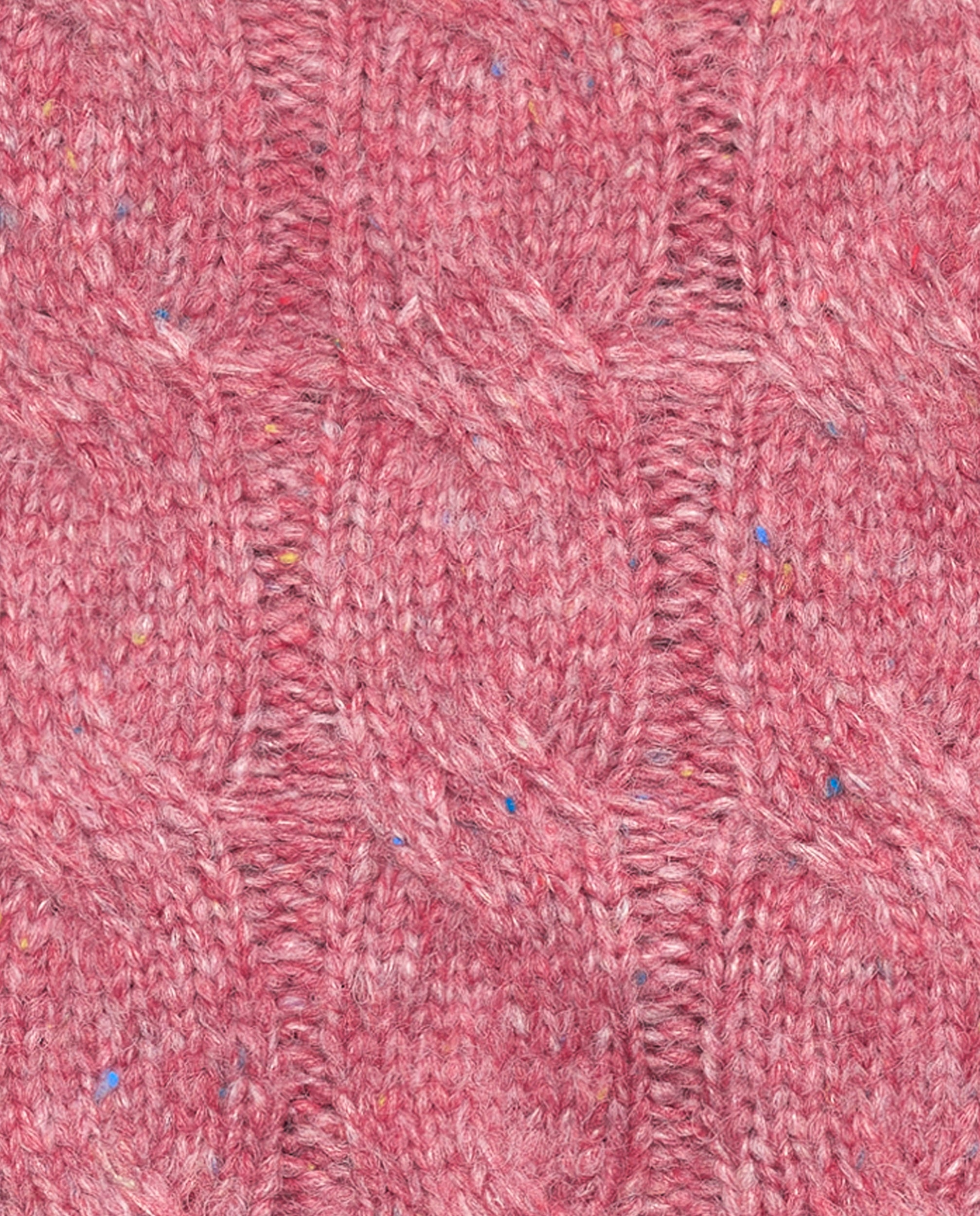 Chaleco de punto trenzado en rosa para niña de la colección