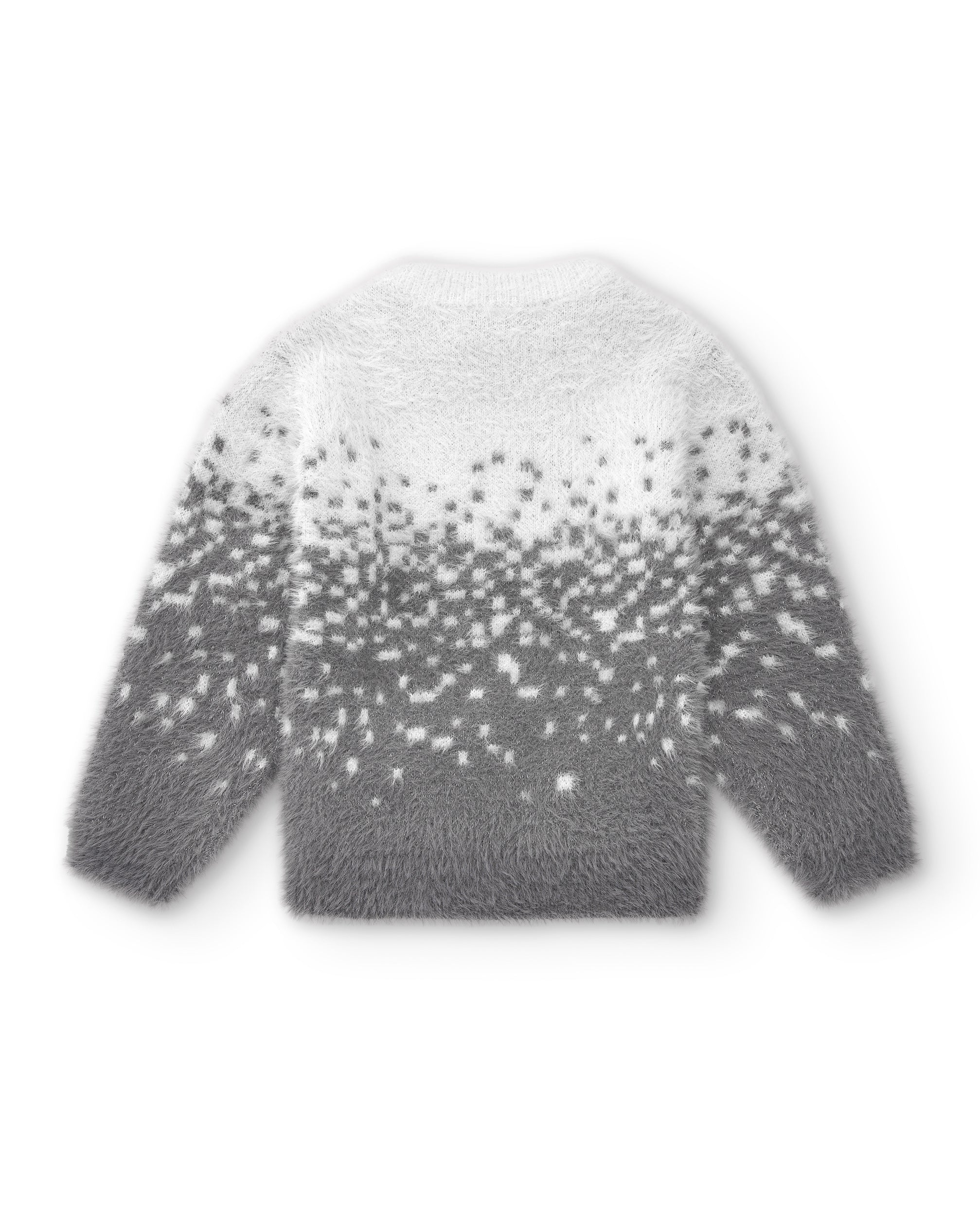 Jersey niña en blanco y gris con efecto degradado colección The