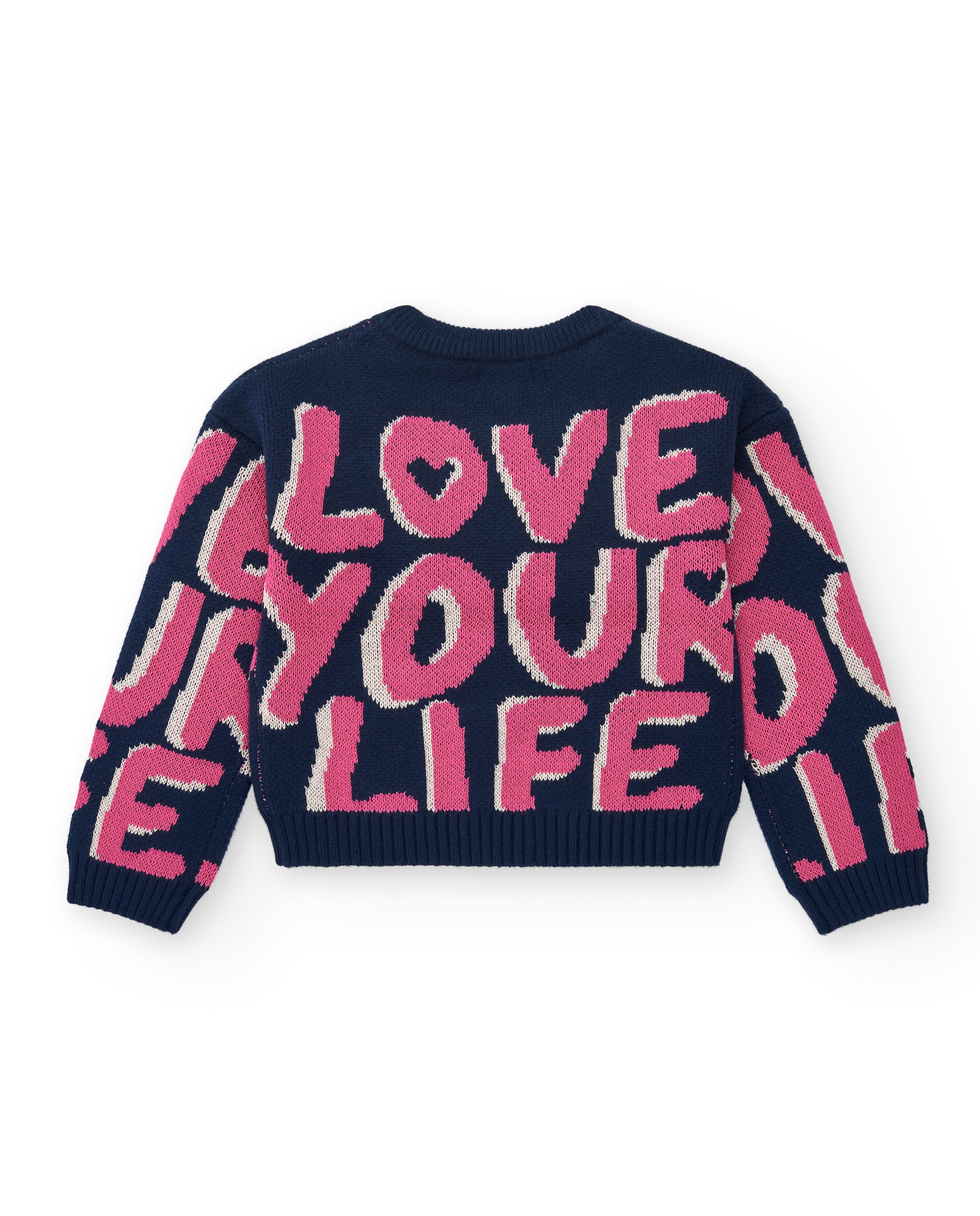 Jersey con mensaje "Love Your Life" para niña colección Living