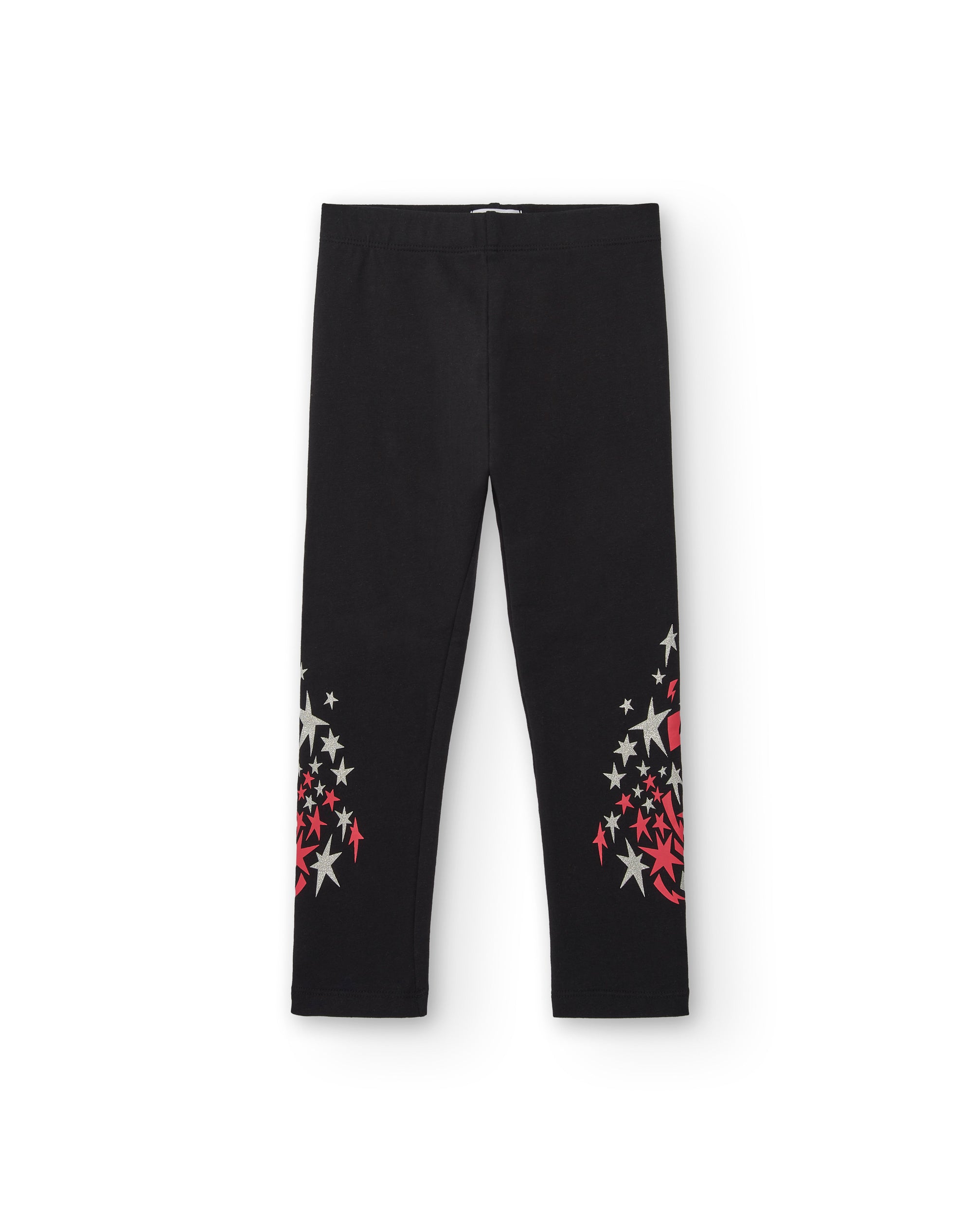Leggings negros con estampado de estrellas para niña de la