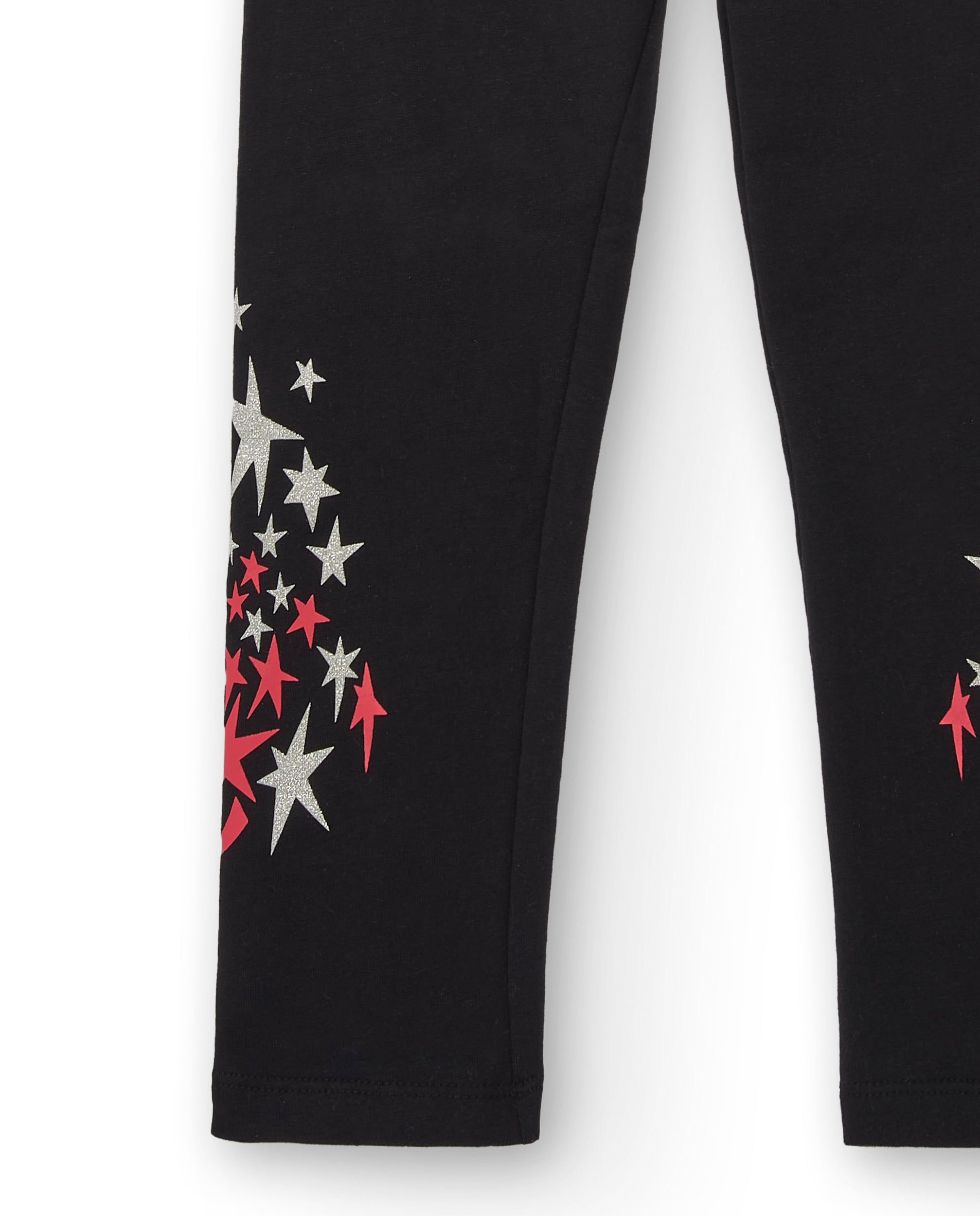 Leggings negros con estampado de estrellas para niña de la
