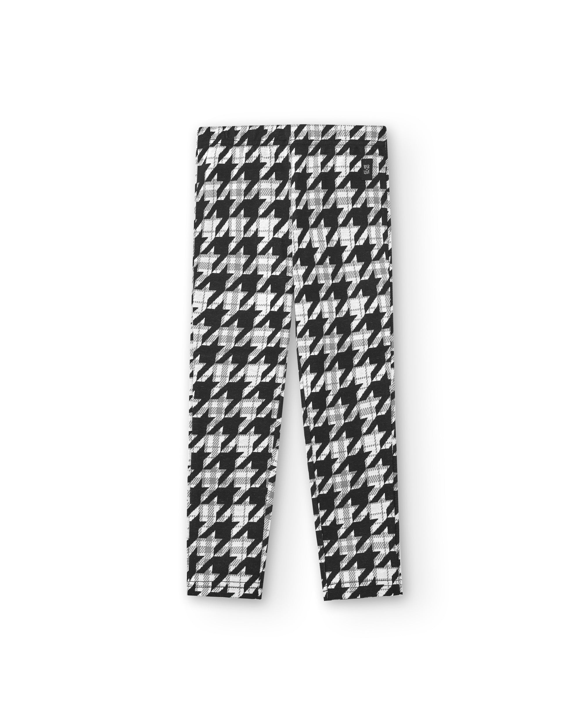 Leggings con estampado de pata de gallo para niña colección