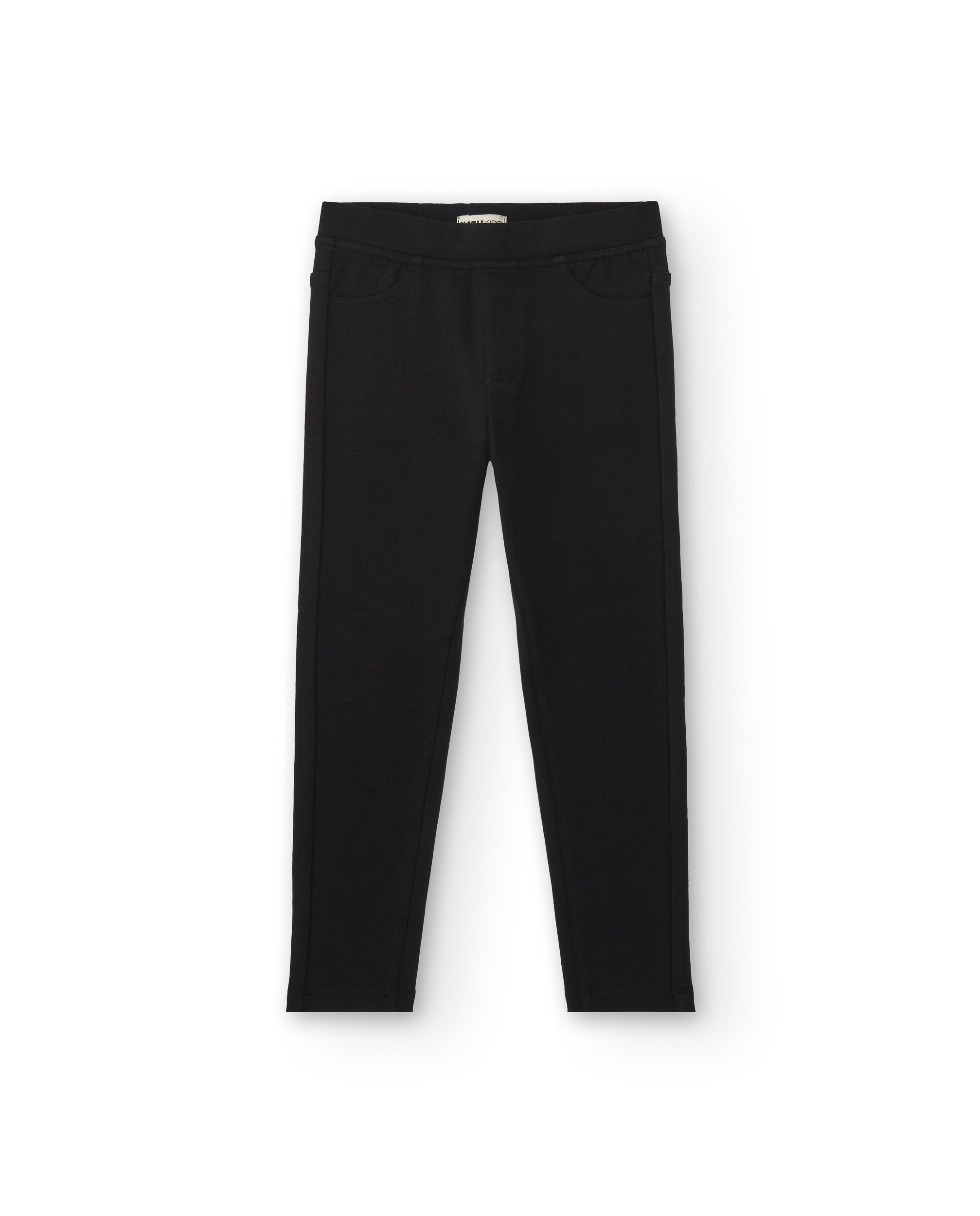 Leggings niña en negro con detalles de bolsillos colección