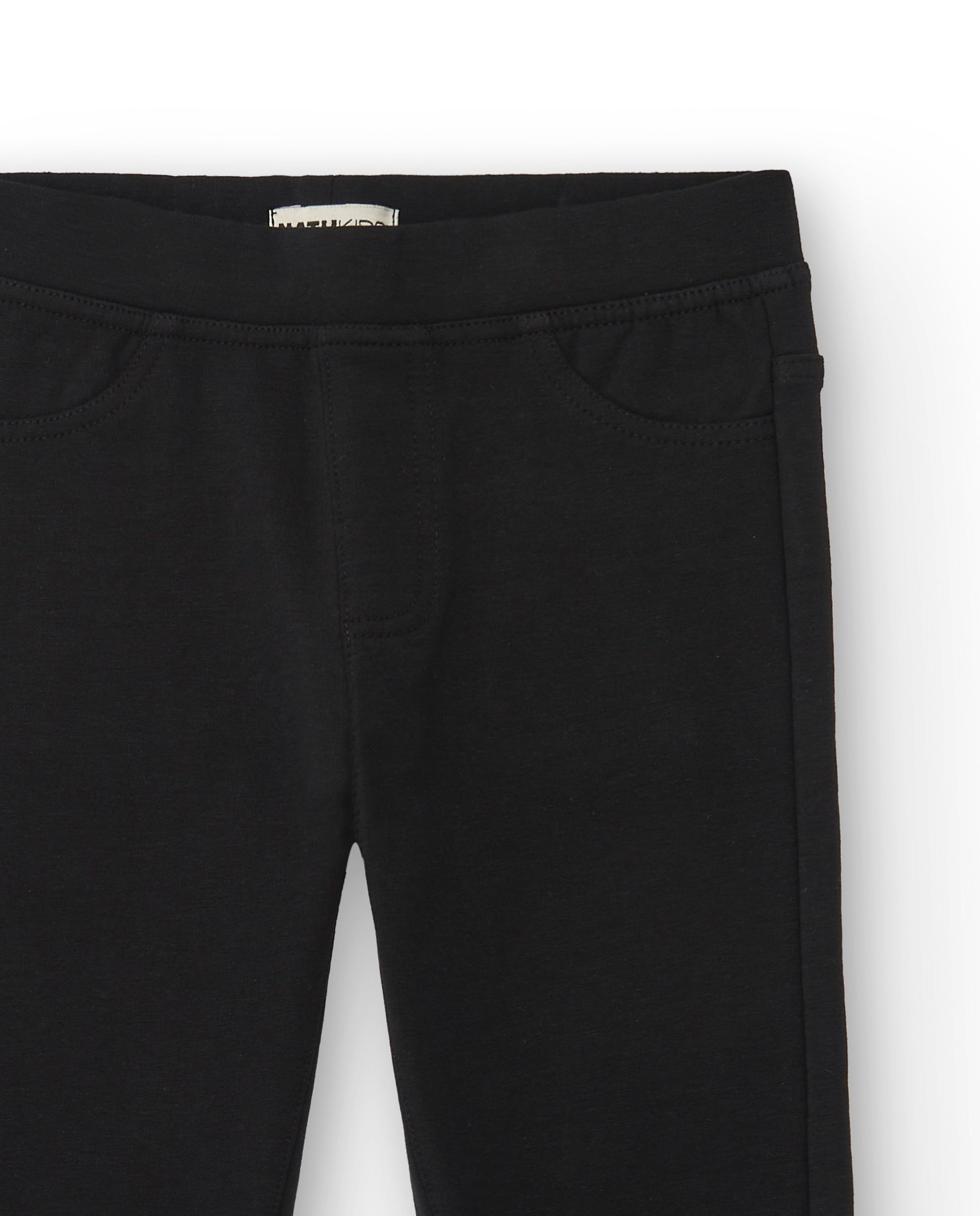 Leggings niña en negro con detalles de bolsillos colección