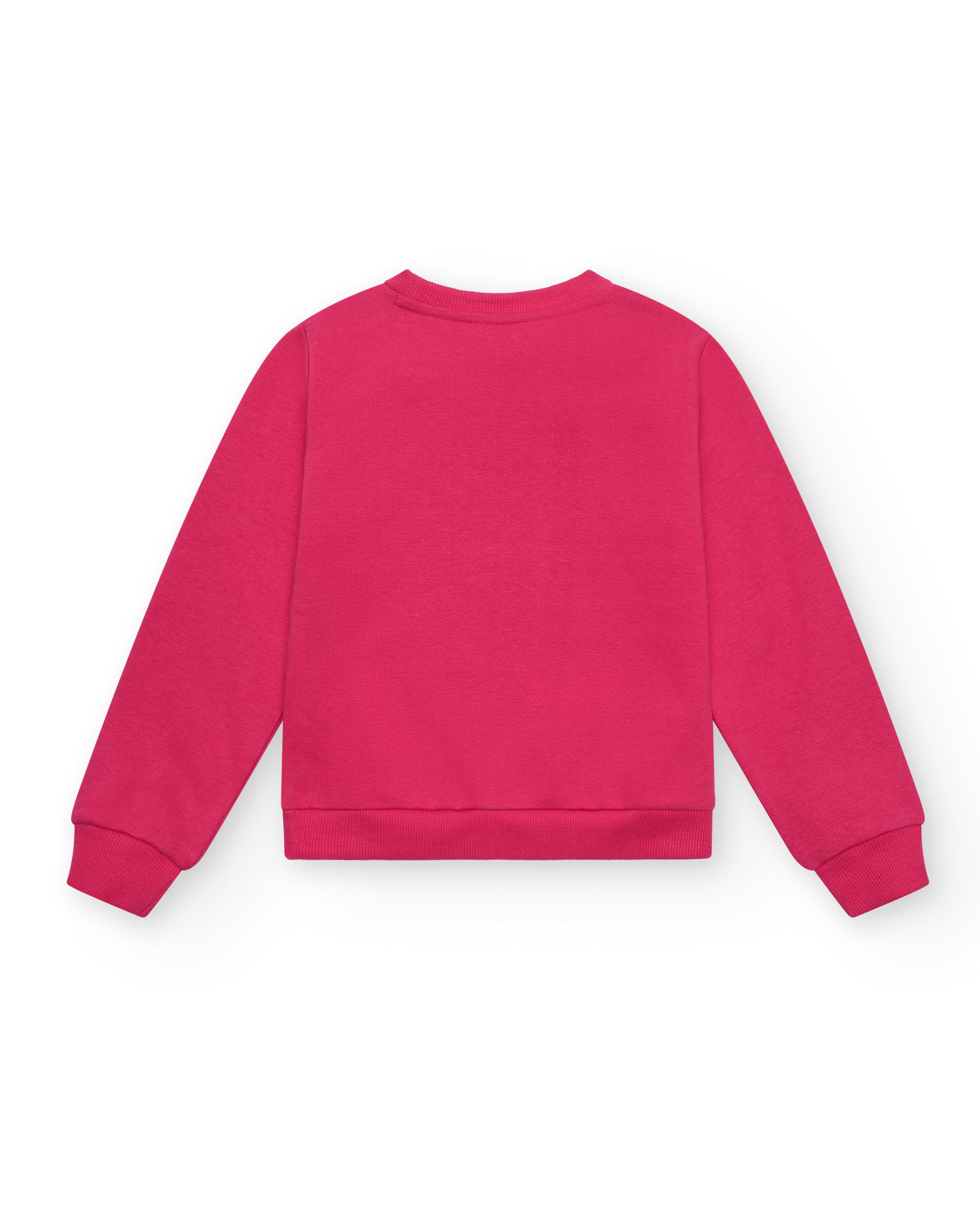 Sudadera fucsia con lentejuelas "LET'S PARTY" para niña de la