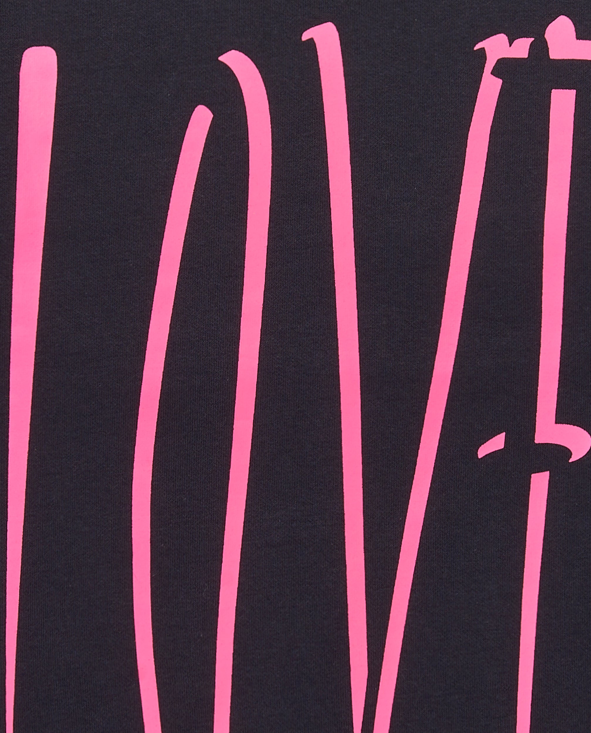Sudadera negra con estampado rosa para niña colección Living in