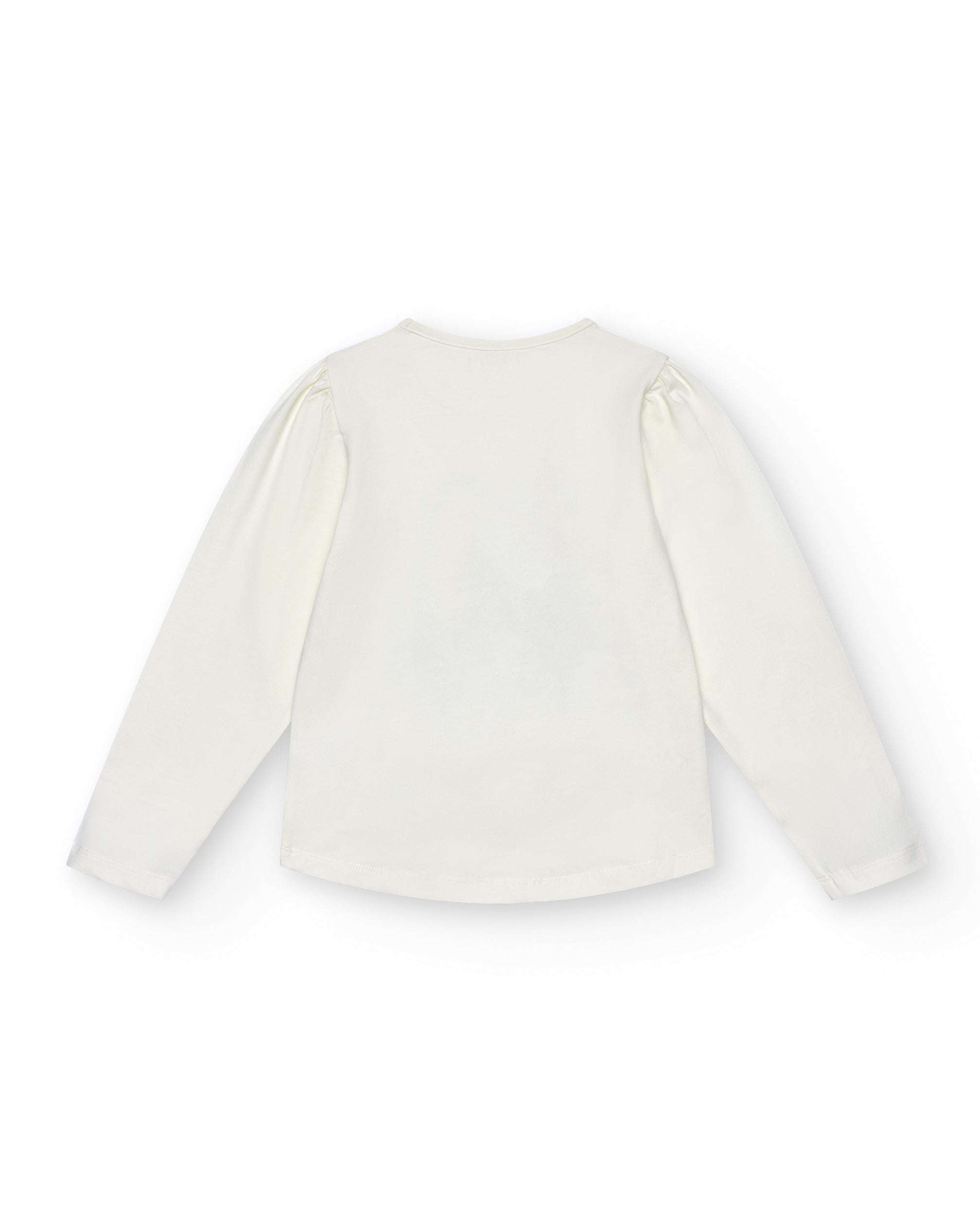 Camiseta blanca con estampado de bailarinas para niña colección