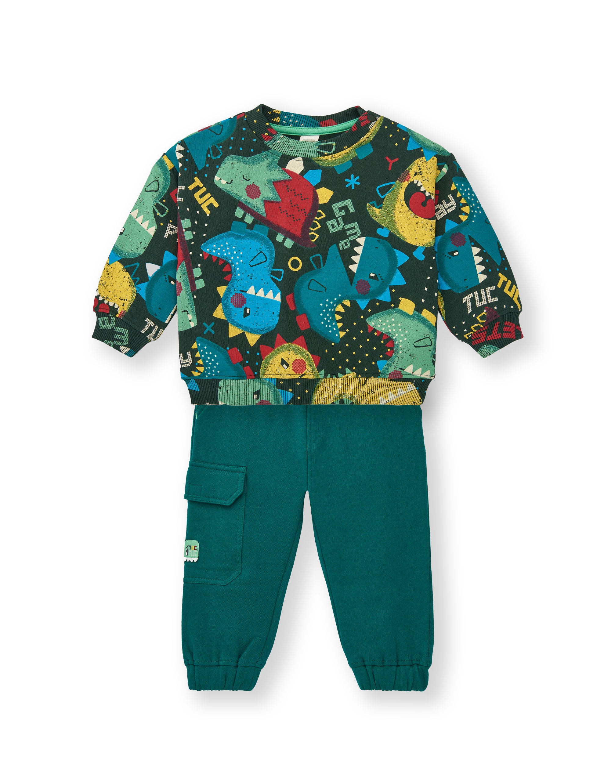 Conjunto de sudadera y pantalones jogger para niño con
