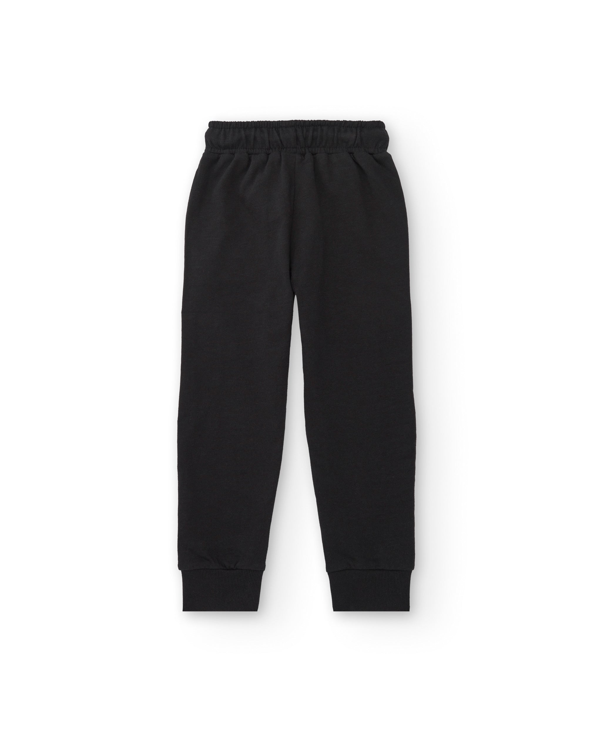 Pantalón largo para niño en negro con estampado skater