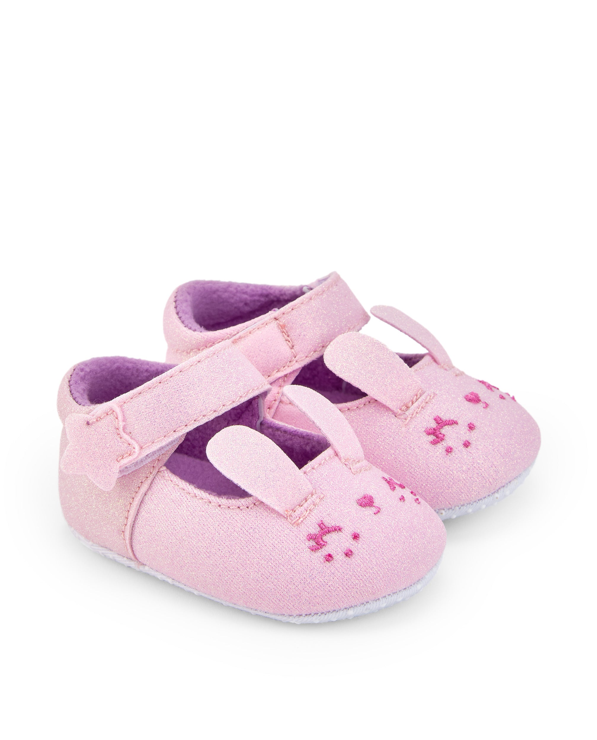 Zapatillas niña en rosa con brillo y detalles de estrella