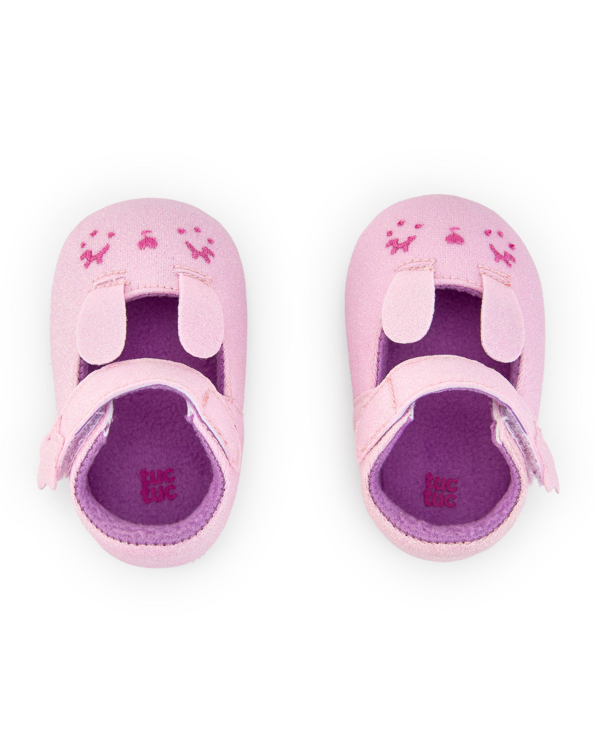 Zapatillas niña en rosa con brillo y detalles de estrella