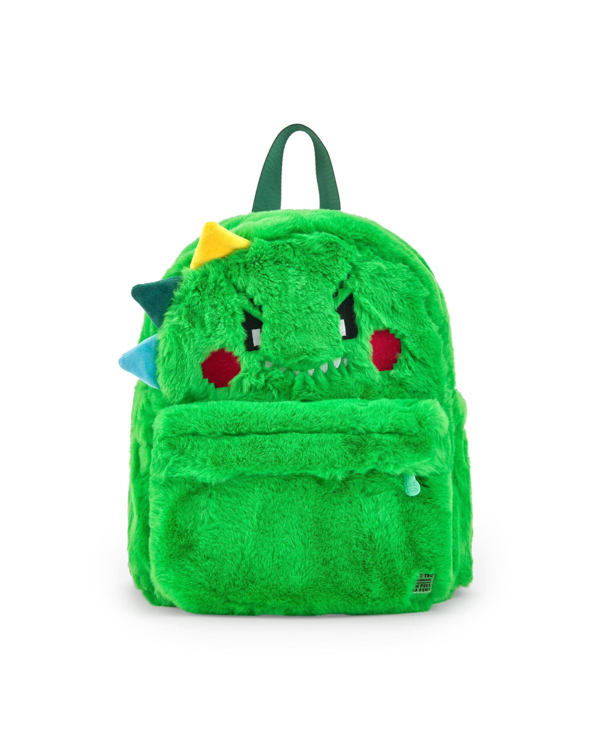 Mochila infantil en verde con diseño de dinosaurio colección