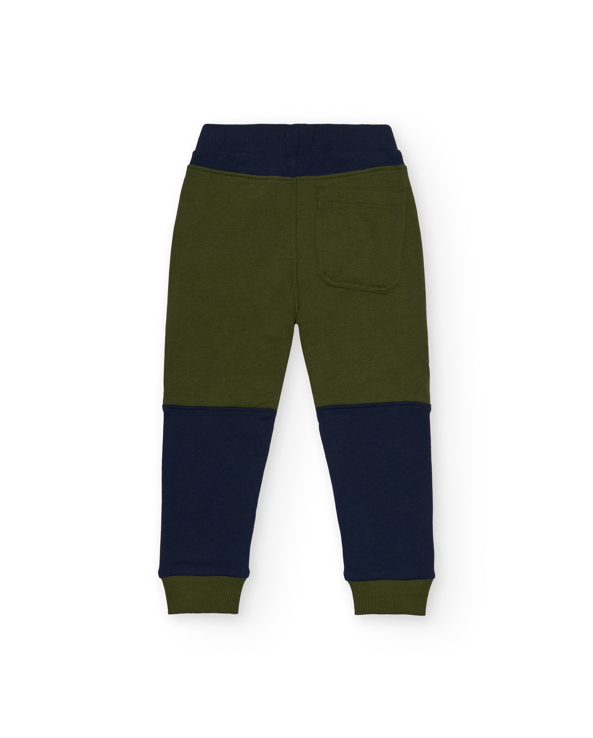 Pantalones niño en verde con detalles de contraste colección