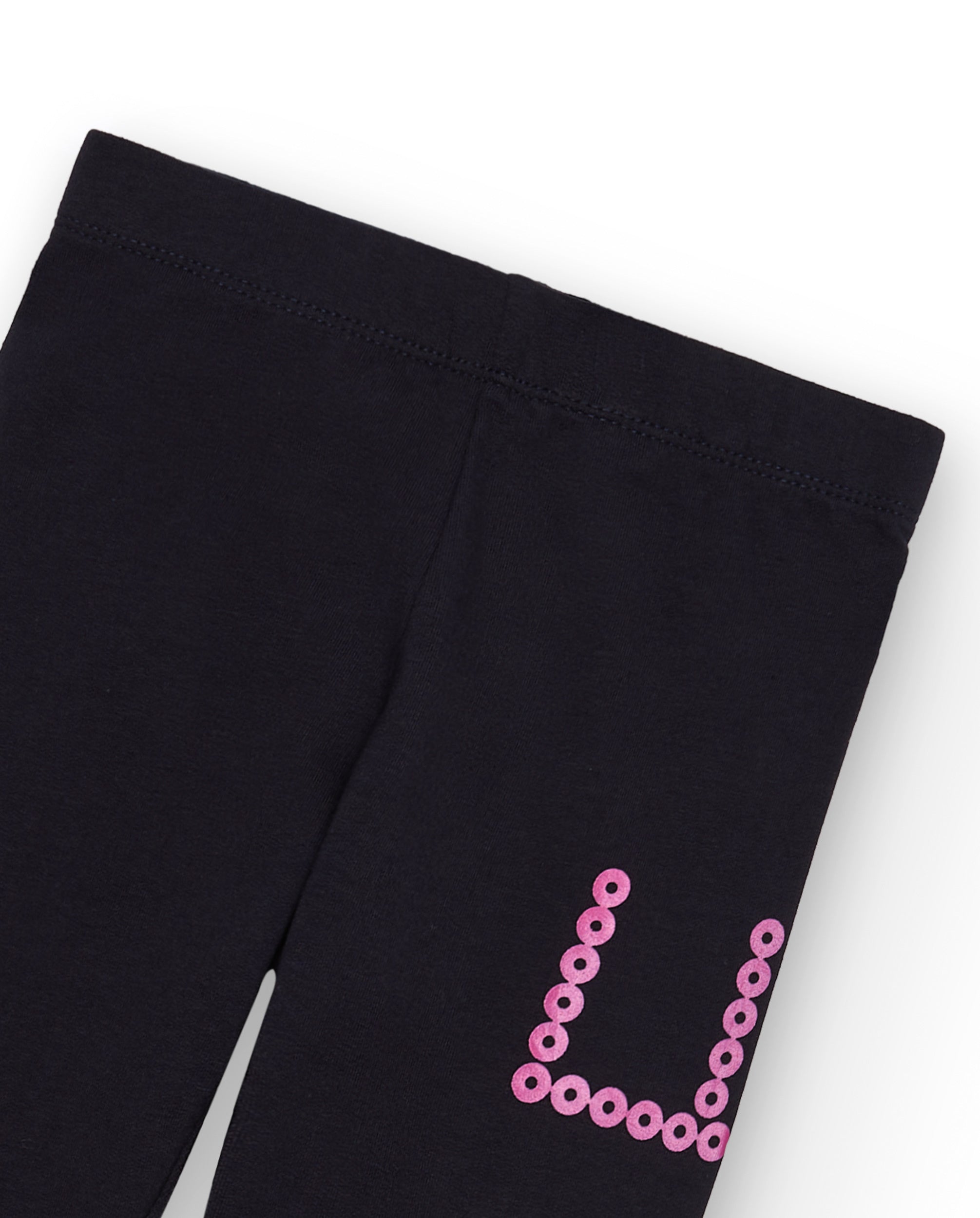 Leggings niña en negro con estampado de colores colección
