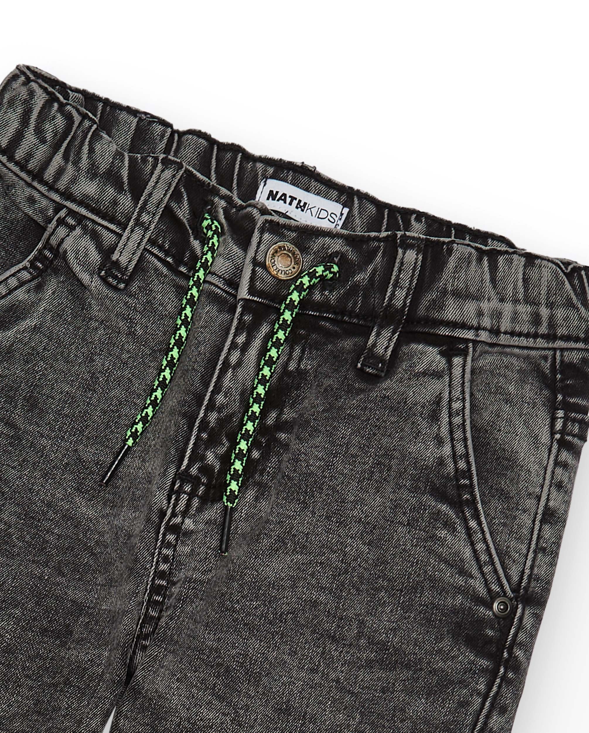 Pantalón cargo en denim gris para niño colección Intergalactic