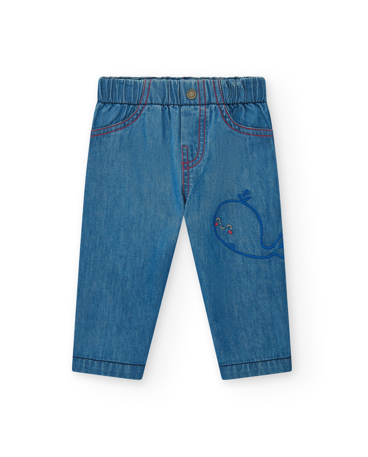 Conjunto de plana para niño con camisa azul de manga corta y