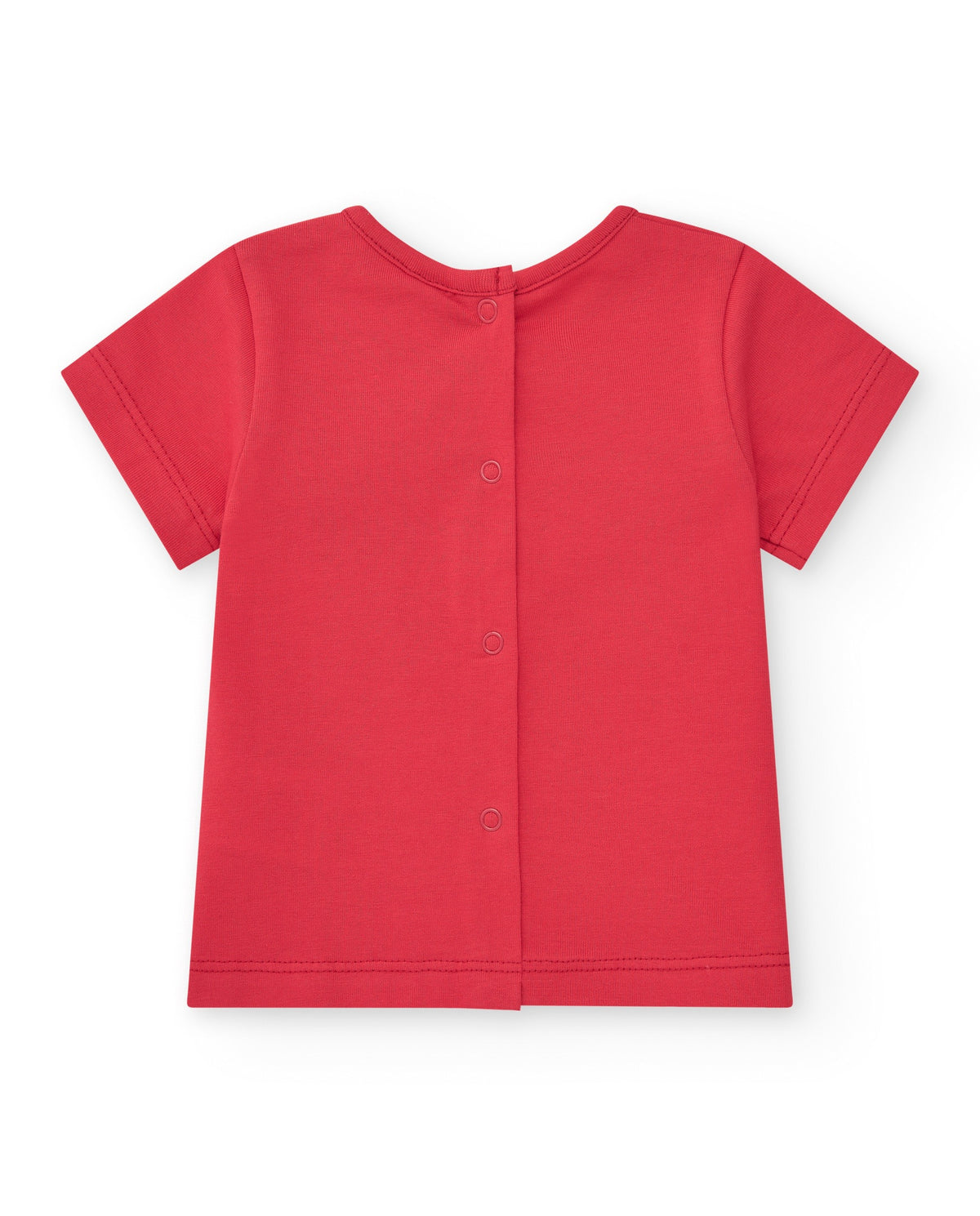 Conjunto para niño con camiseta roja shorts vaqueros
