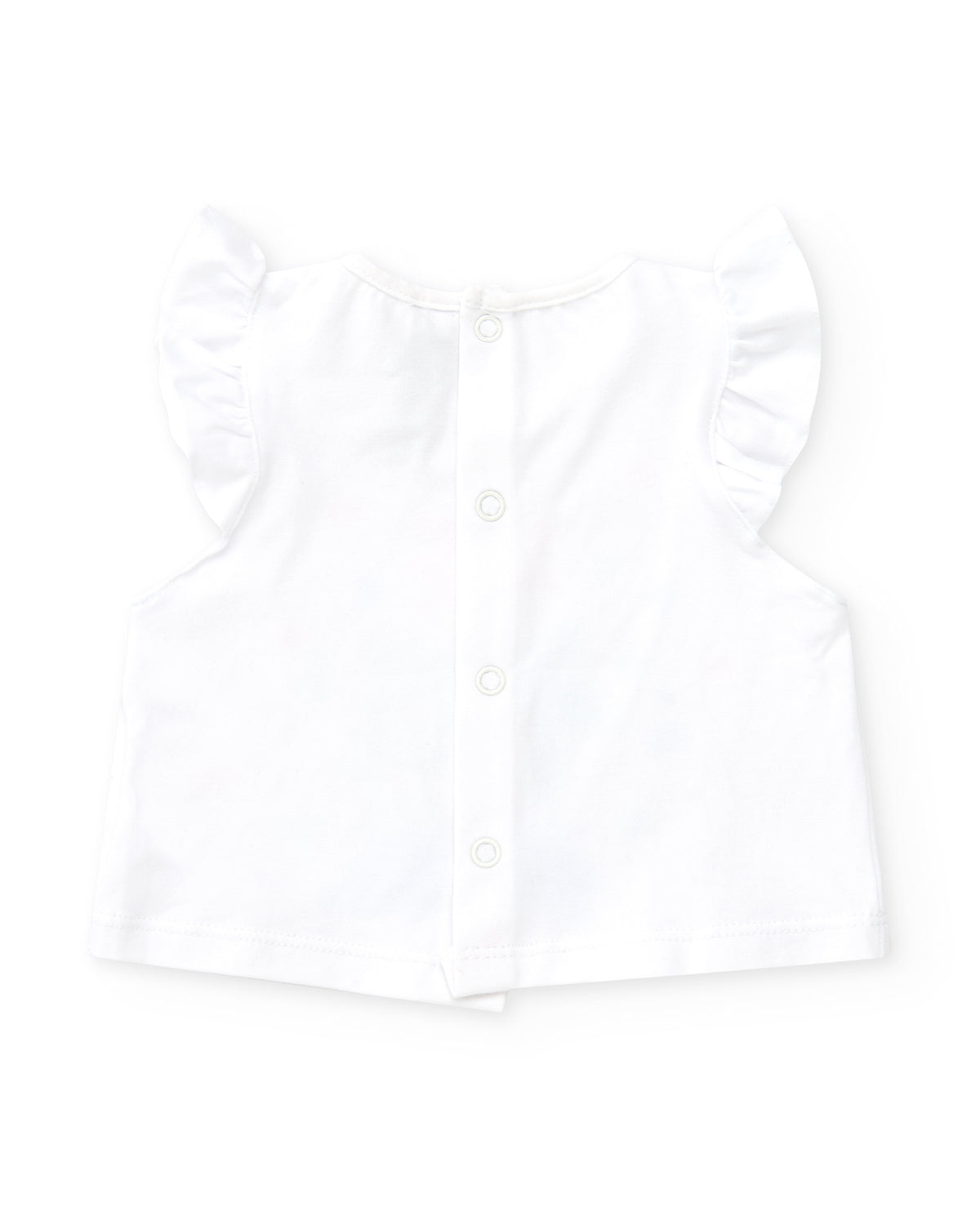 Conjunto de baño para niña con camiseta blanca de palmera y