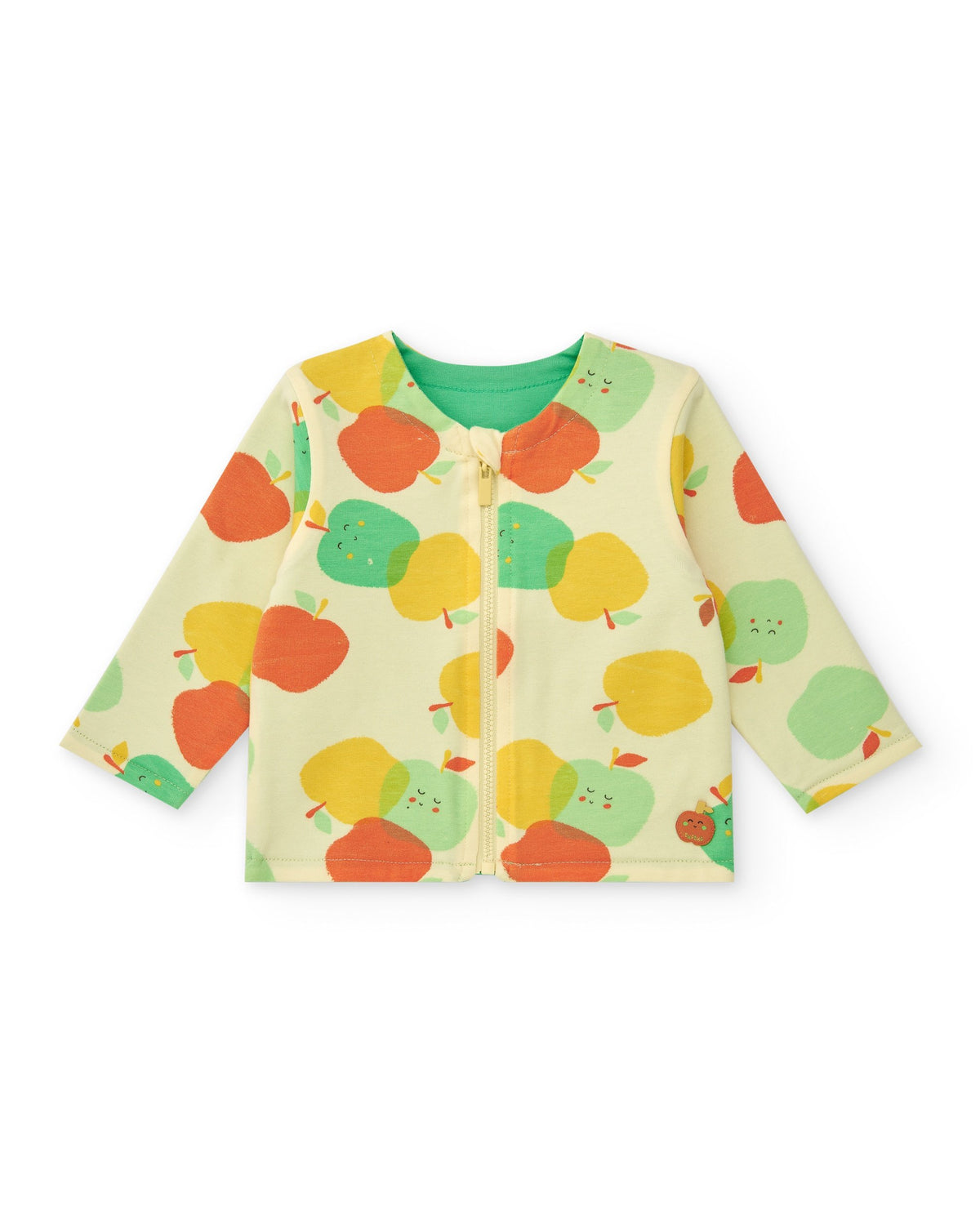 Conjunto de felpa para niño con camiseta de manzanas, pantalón