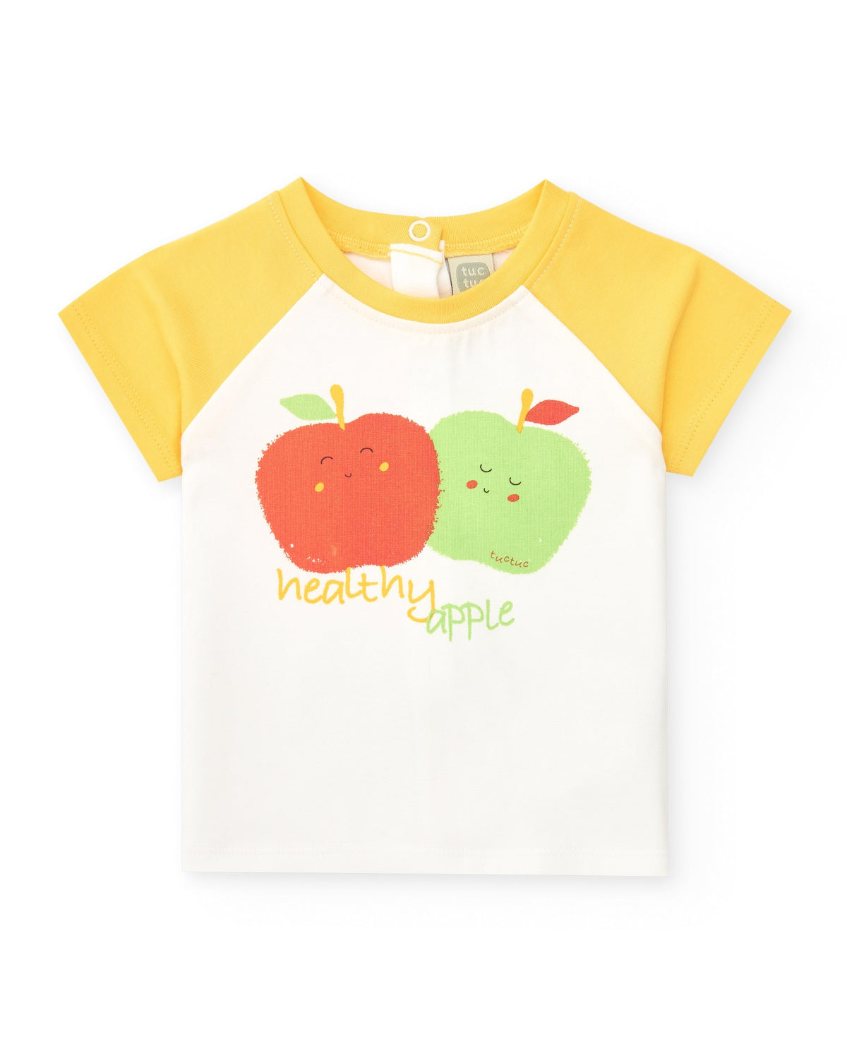 Conjunto de felpa para niño con camiseta de manzanas, pantalón