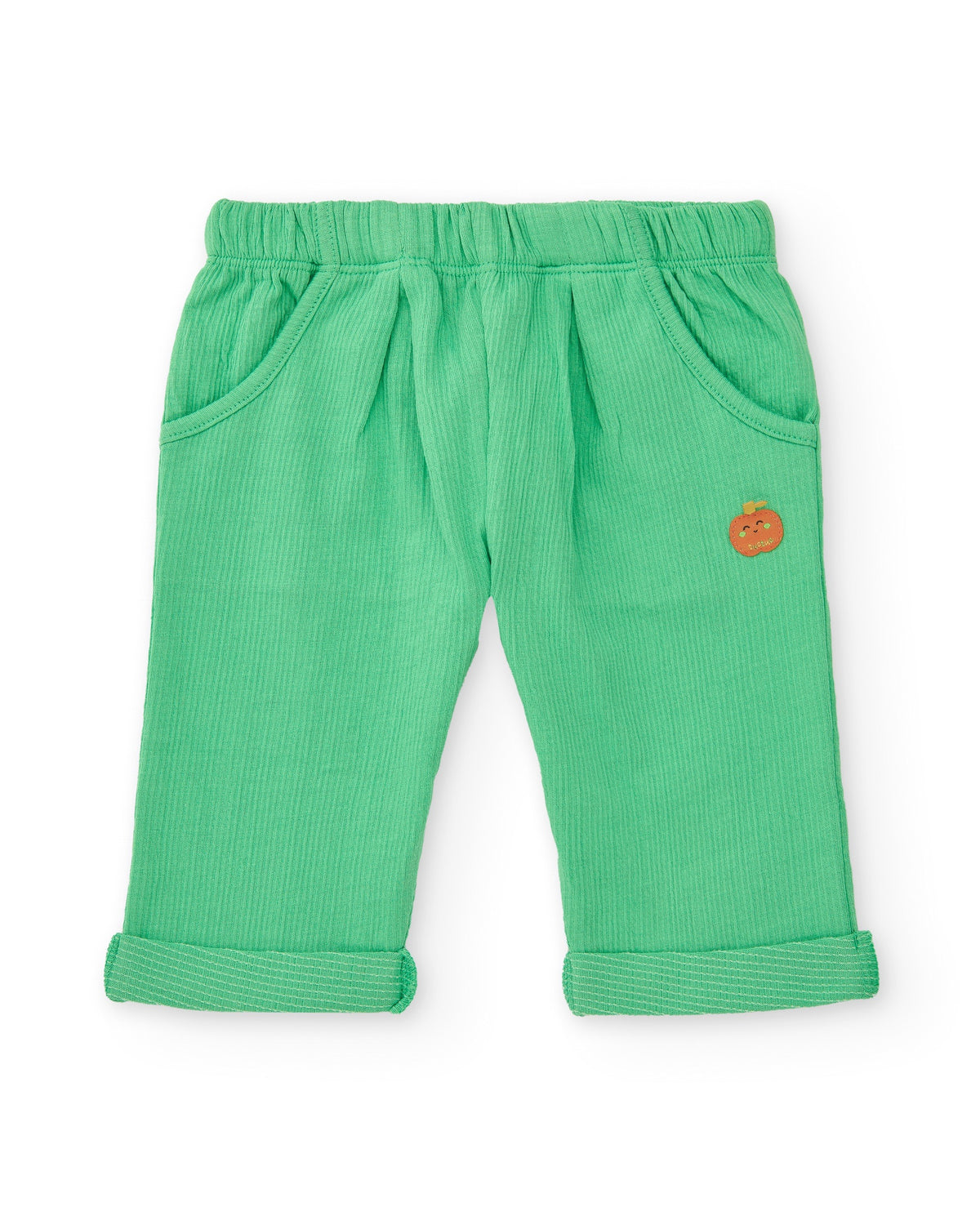 Conjunto de felpa para niño con camiseta de manzanas, pantalón