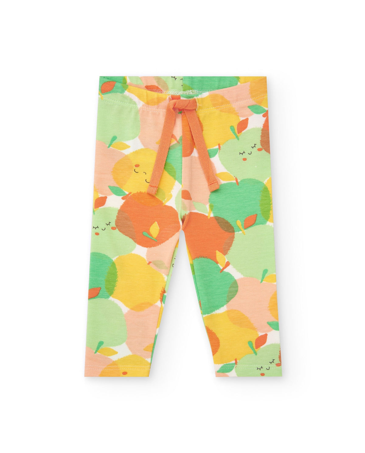 Conjunto de felpa para niña con camiseta de frutas, leggins
