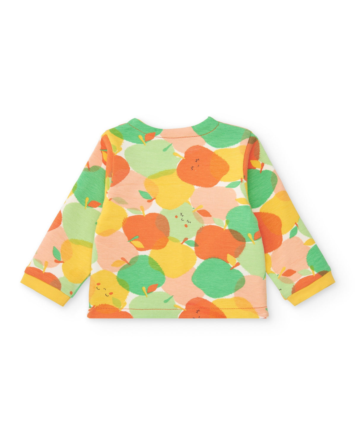Conjunto de felpa para niña con camiseta de frutas, leggins