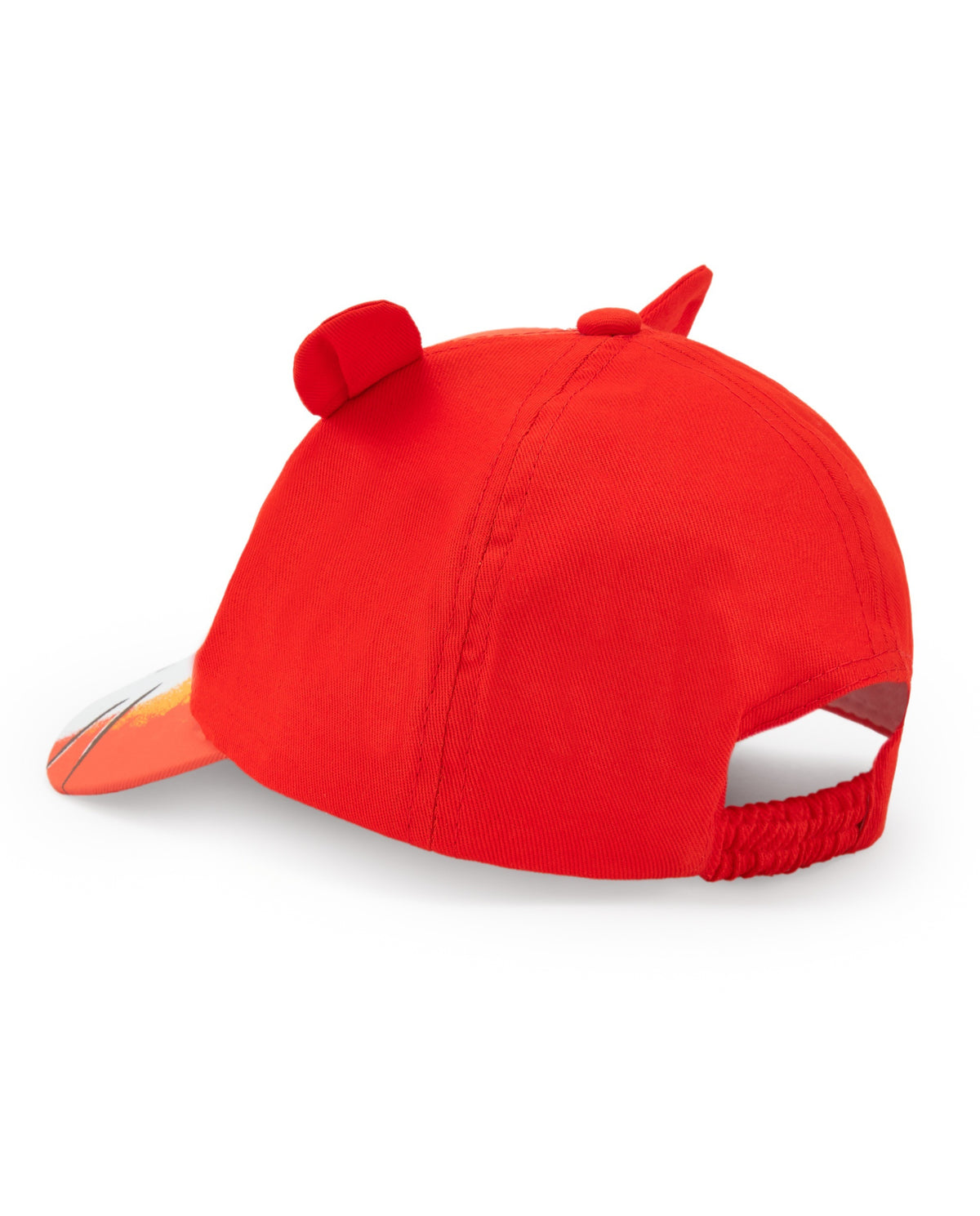 Gorra roja para niño con orejas y diseño de león