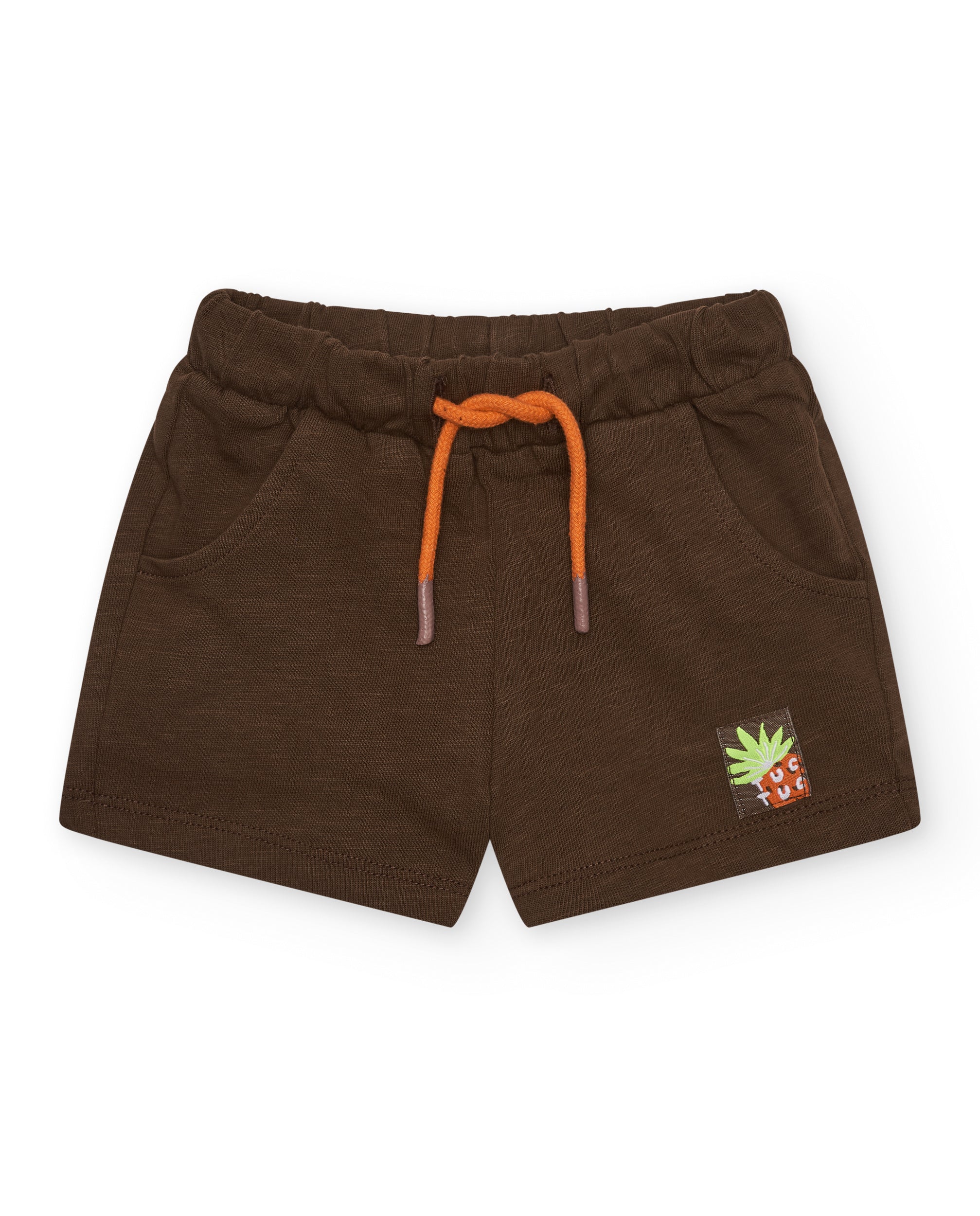 Bermuda marrón para niño con cintura elástica