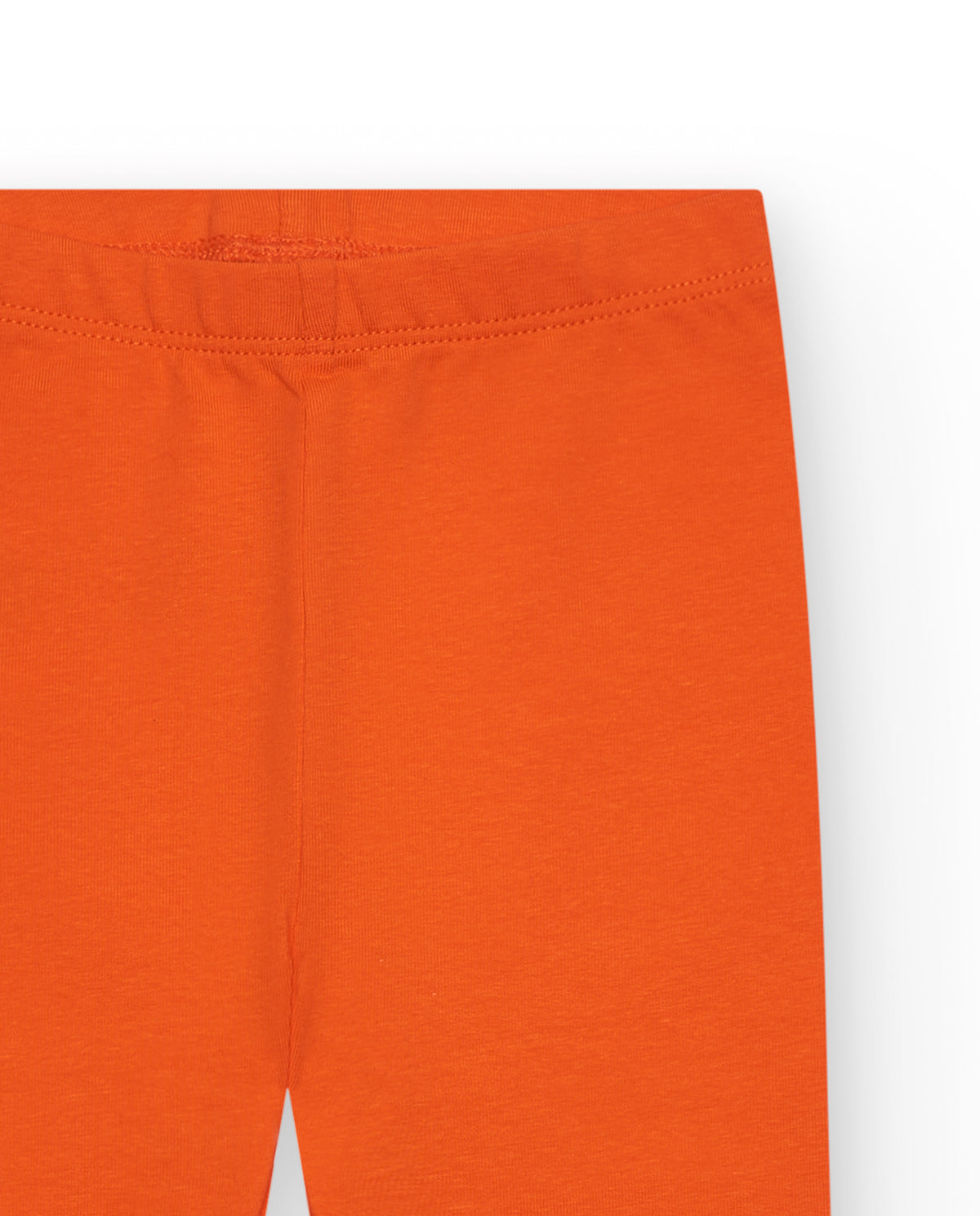 Legging naranja para niña con estampado y cintura elástica