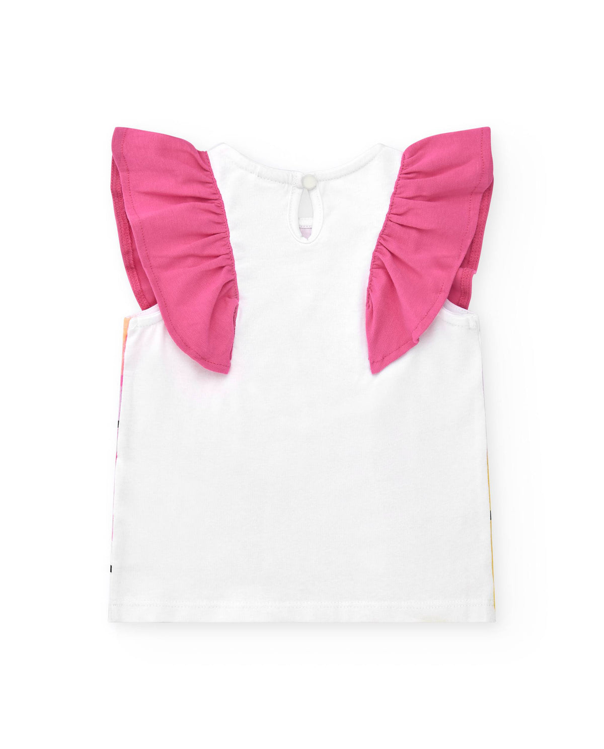 Conjunto para niña con camiseta de elefante y short azul
