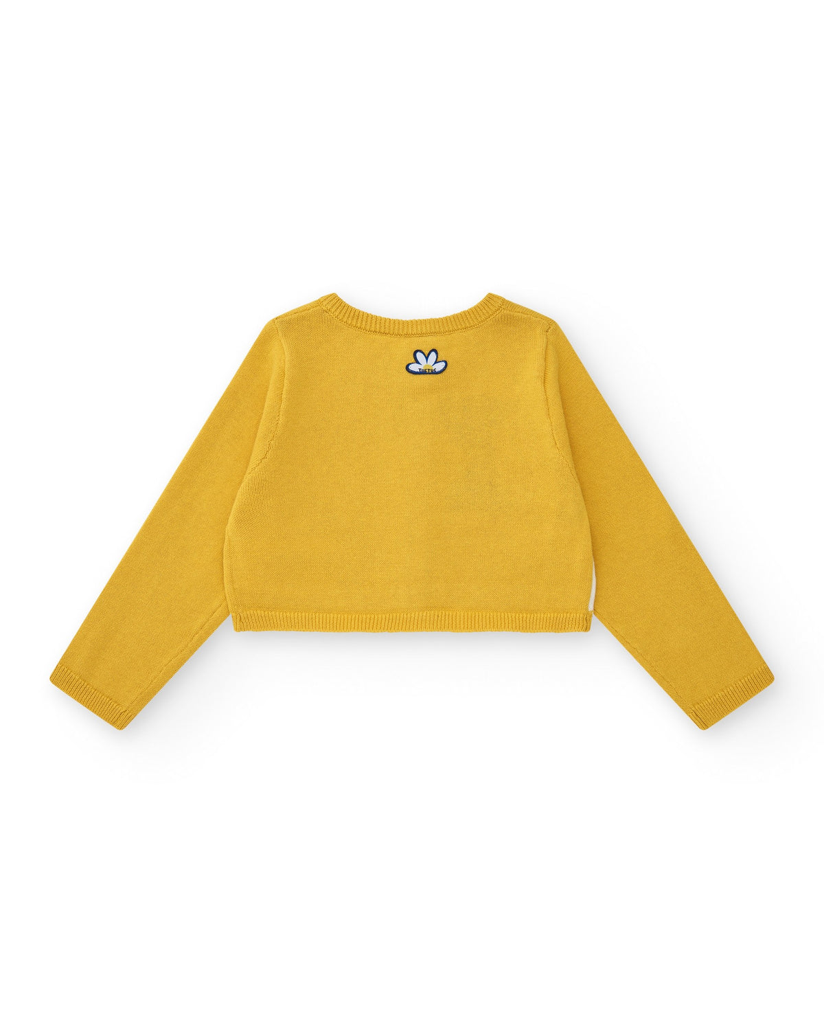 Chaqueta para niña en amarillo con estampado floral