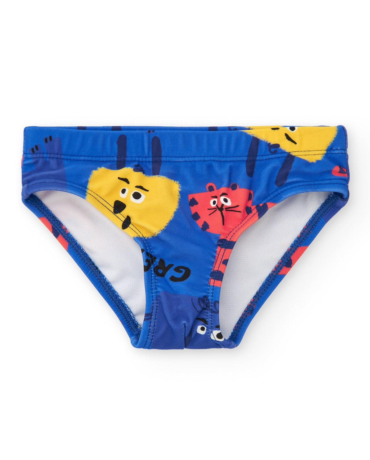 Culetín para niño en azul con animales tropicales