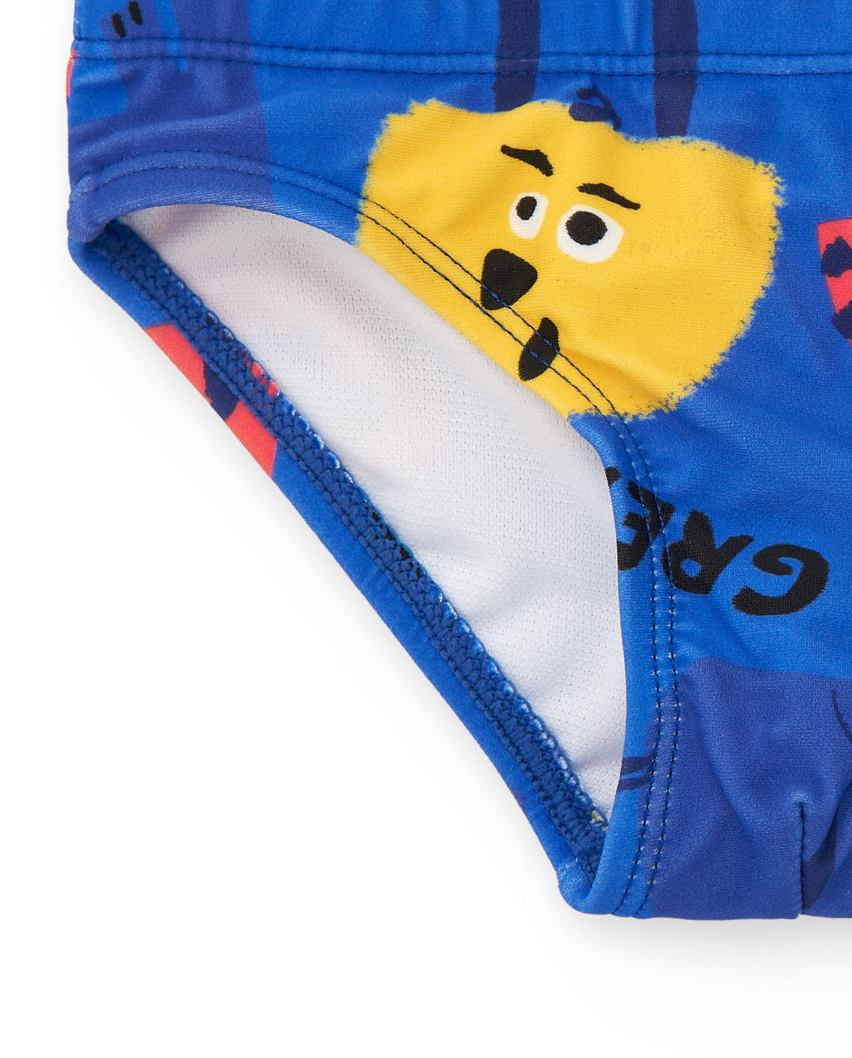 Culetín para niño en azul con animales tropicales